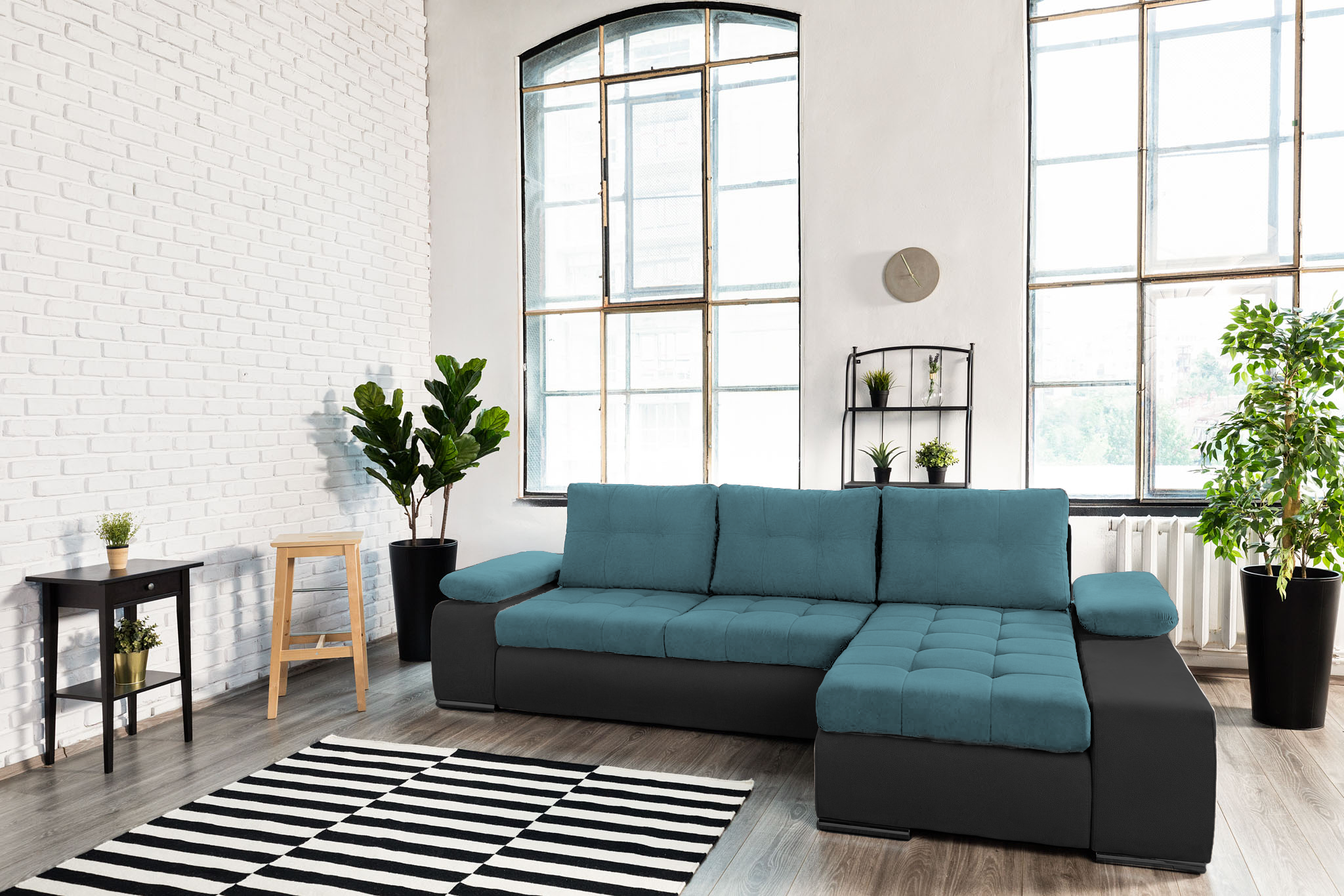 Colțar Extensibil VENETIA, cu ladă de depozitare, variante stânga/dreapta 290x170x80 cm Prestige Home