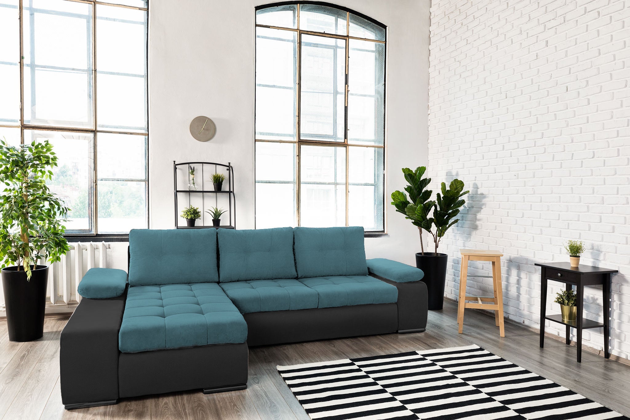 Colțar Extensibil VENETIA, cu ladă de depozitare, variante stânga/dreapta 290x170x80 cm Prestige Home