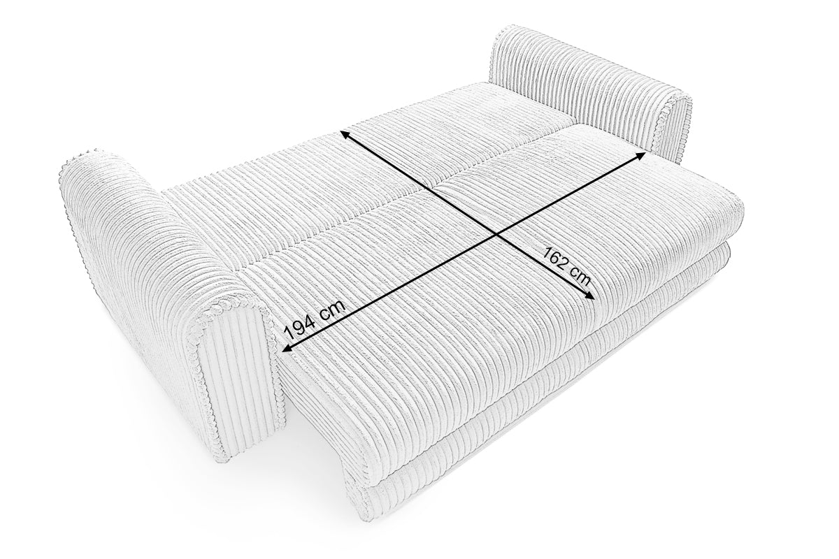 Canapea Extensibilă 3 locuri FELLINI, cu ladă depozitare, 243x108x90 cm Prestige Home