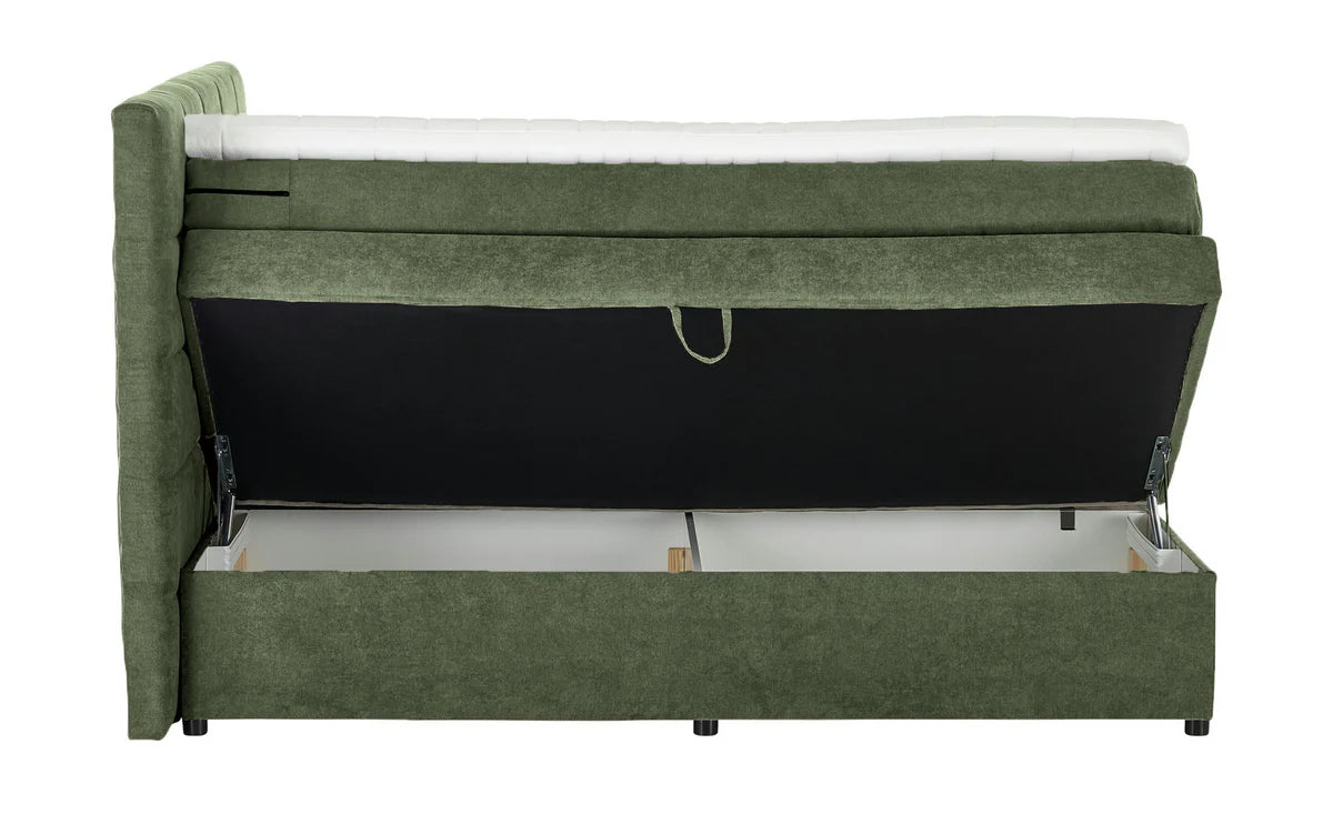 Pat Boxspring Gibson, cu ladă de depozitare, saltea și topper incluse Prestige Home