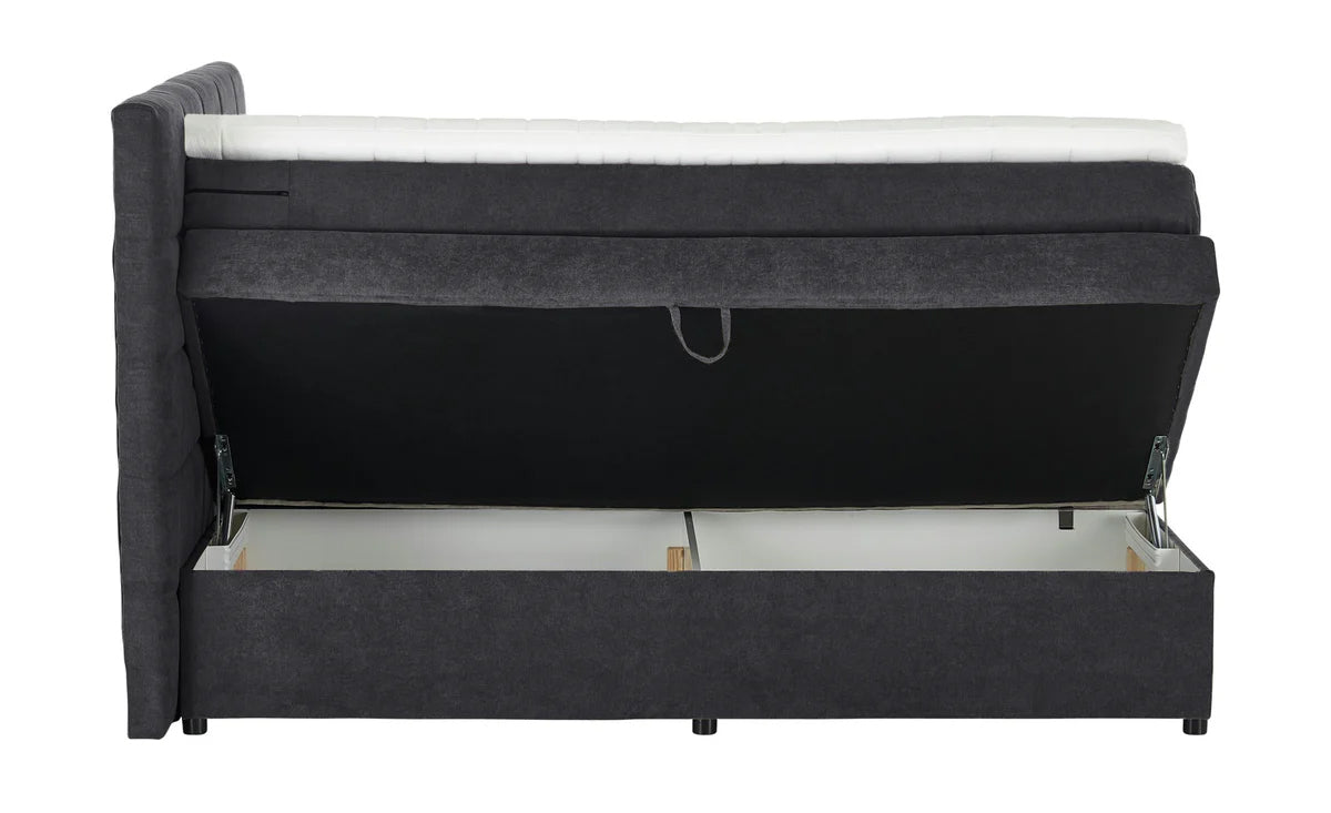 Pat Boxspring Gibson, cu ladă de depozitare, saltea și topper incluse Prestige Home