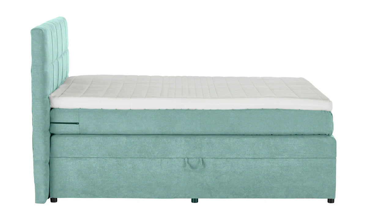 Pat Boxspring Gibson, cu ladă de depozitare, saltea și topper incluse Prestige Home