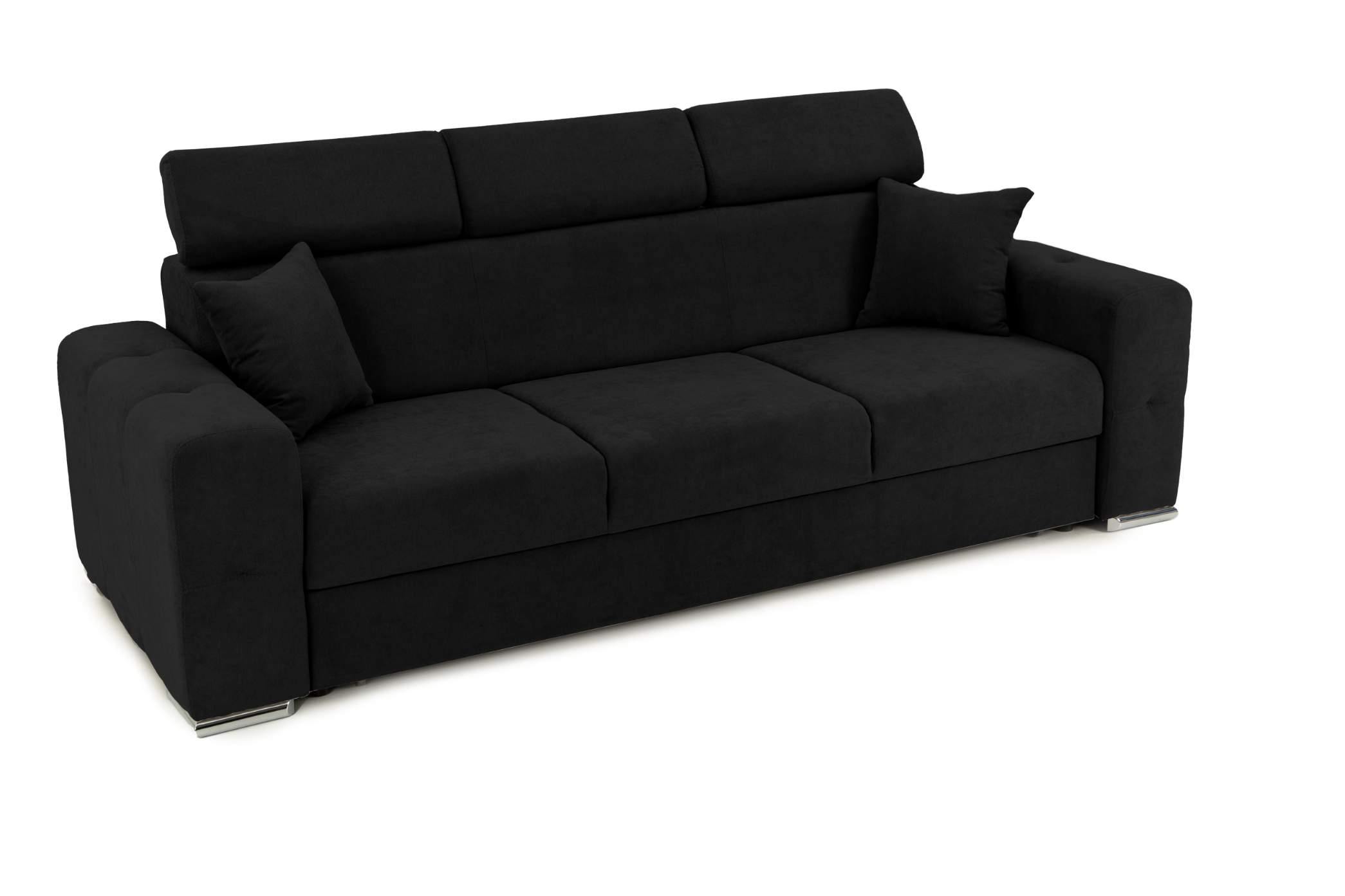 Canapea Extensibilă 3 locuri BELLAGIO, cu tetiere reglabile, 242x95x99 cm Prestige Home