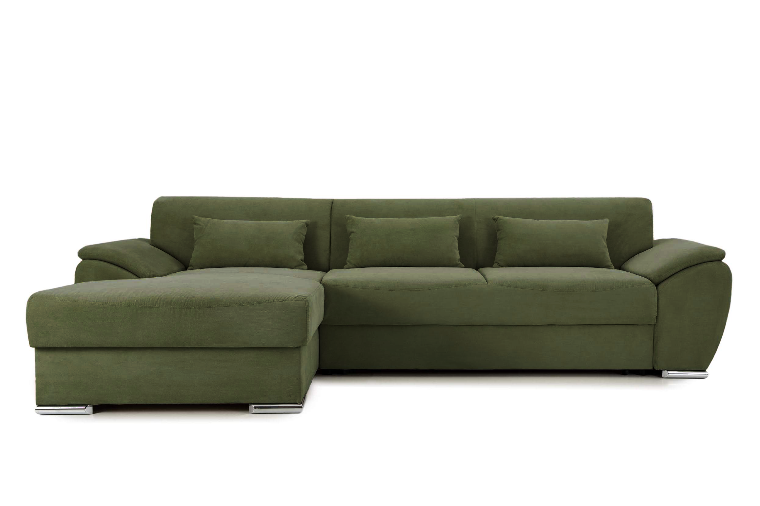 Colțar Extensibil PICASSO, cu ladă de depozitare, variante stânga/dreapta 295x168x80 cm Verde-Enjoy Stanga Prestige Home
