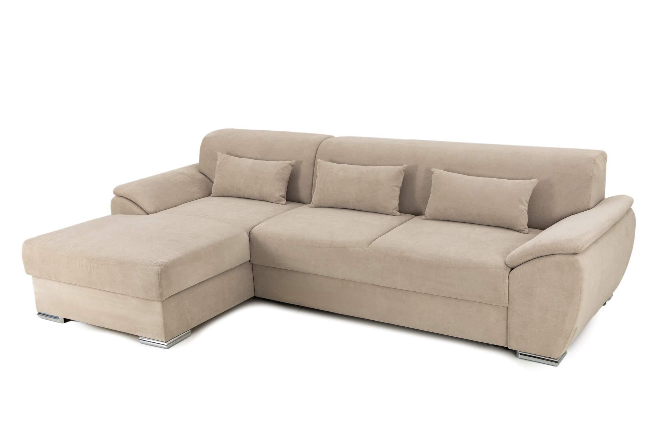 Colțar Extensibil PICASSO, cu ladă de depozitare, variante stânga/dreapta 300x170x80 cm #color_Bej-Enjoy