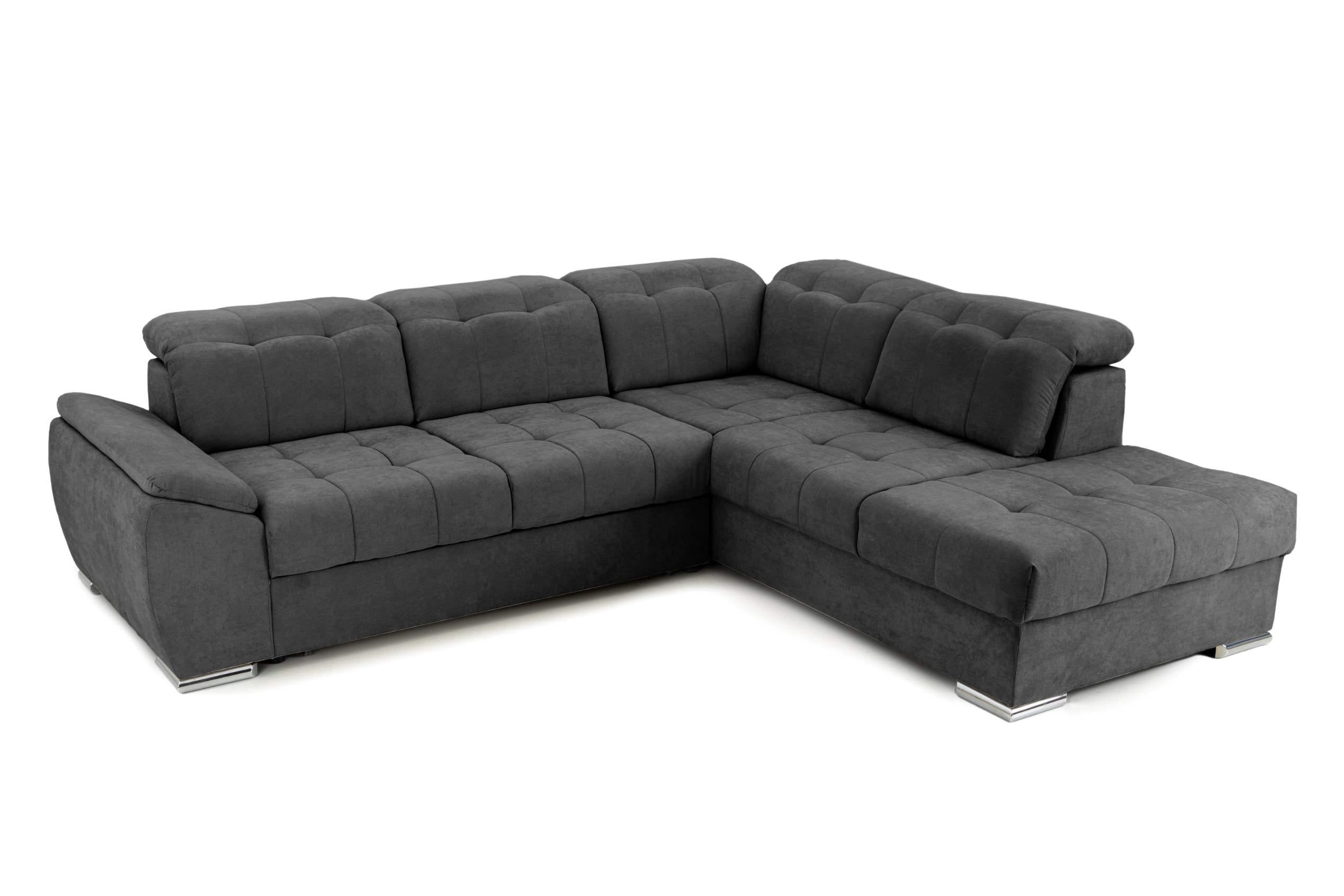 Colțar Extensibil ENZO, cu tetiere, variante stânga/dreapta, 255x220x100 cm Prestige Home