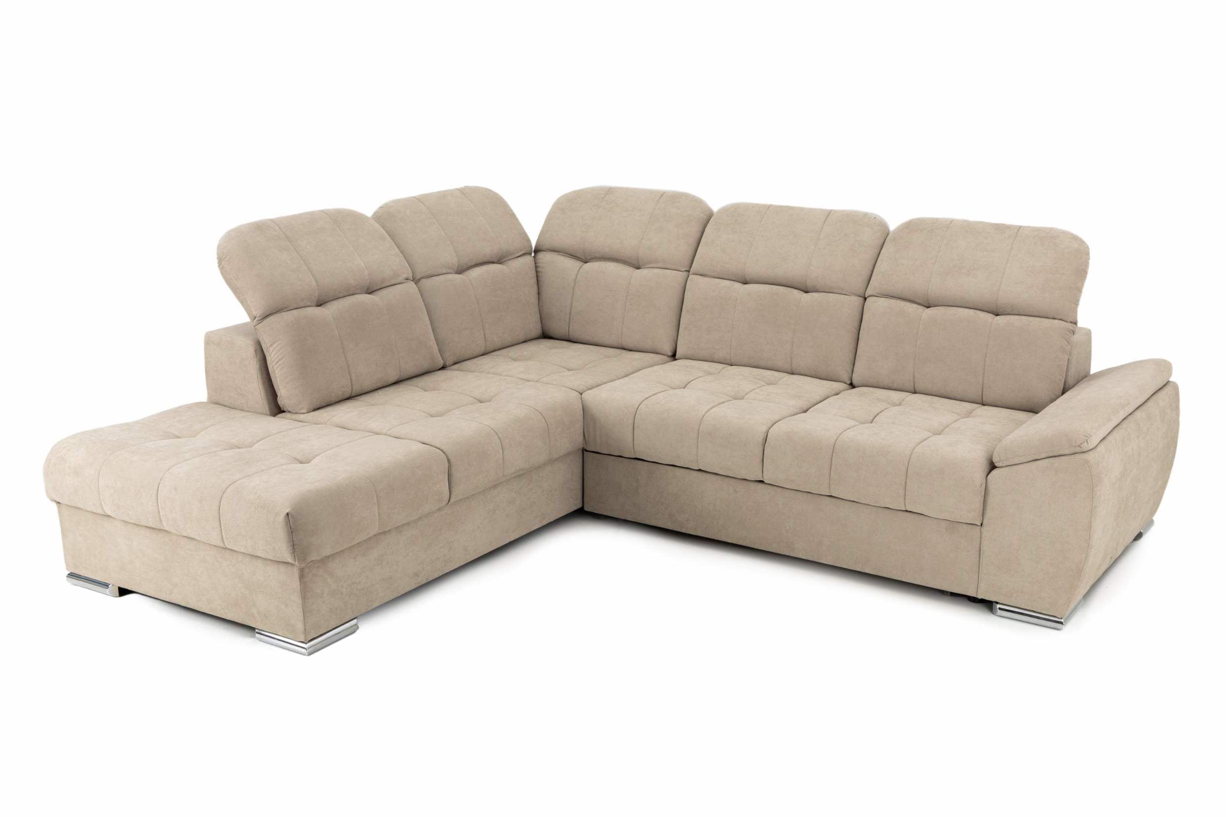 Colțar Extensibil ENZO, cu tetiere, variante stânga/dreapta, 255x220x100 cm Prestige Home