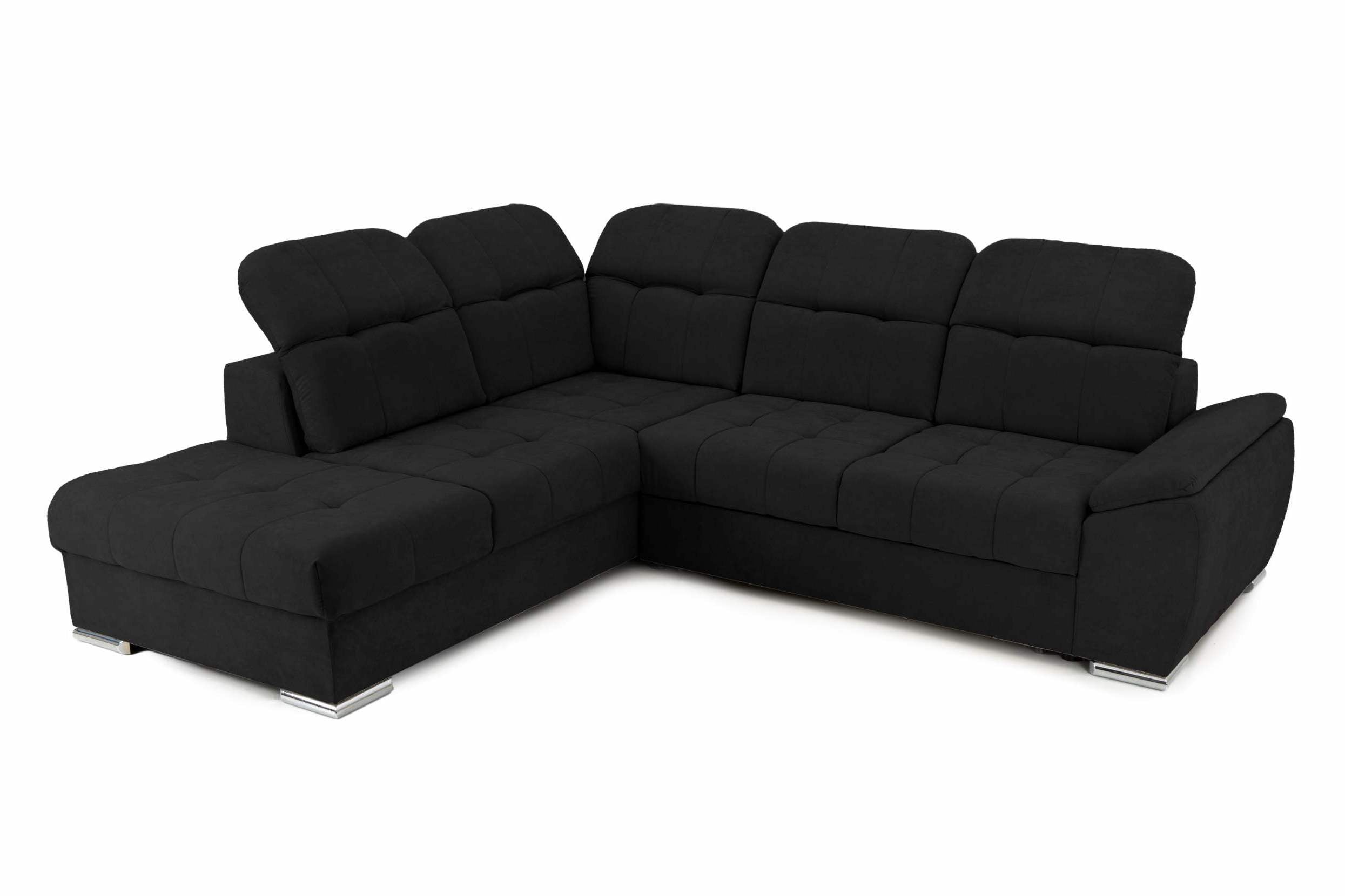 Colțar Extensibil ENZO, cu tetiere, variante stânga/dreapta, 255x220x100 cm Prestige Home