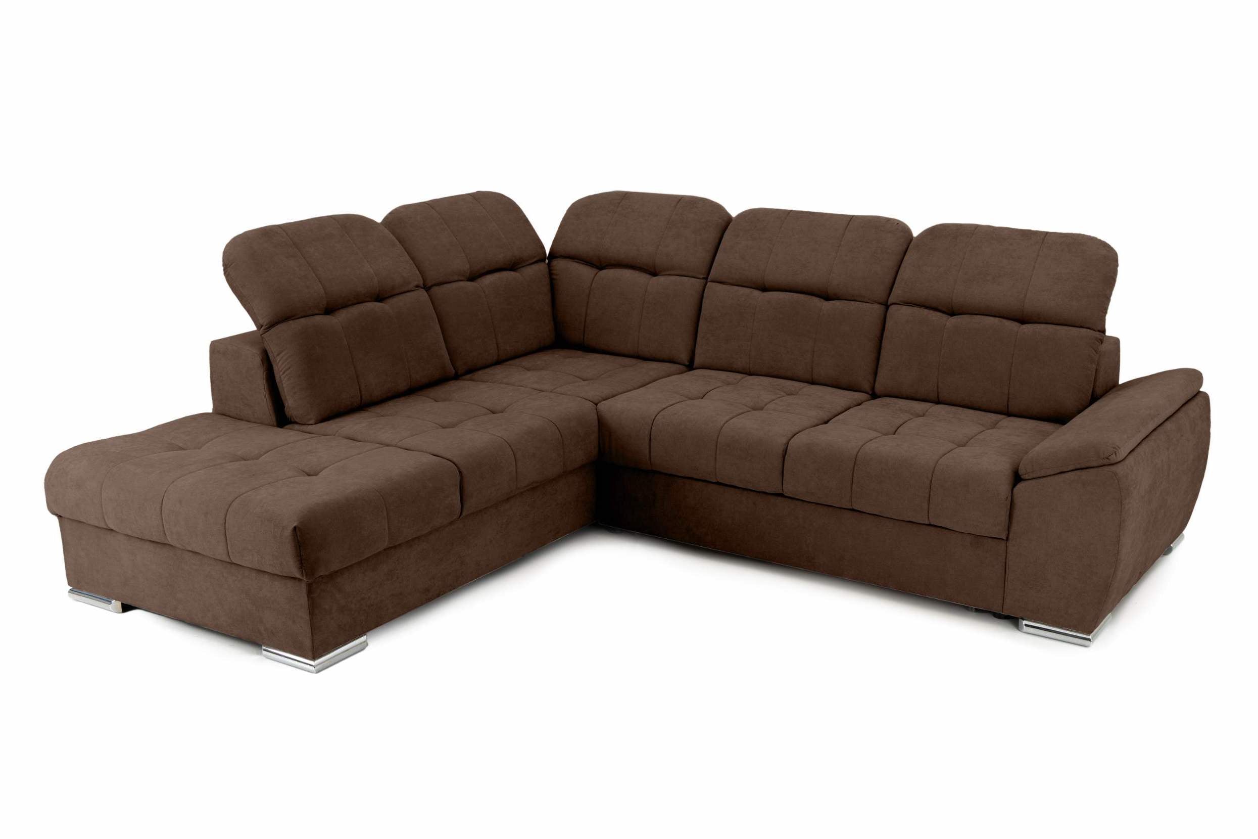Colțar Extensibil ENZO, cu tetiere, variante stânga/dreapta, 255x220x100 cm Prestige Home