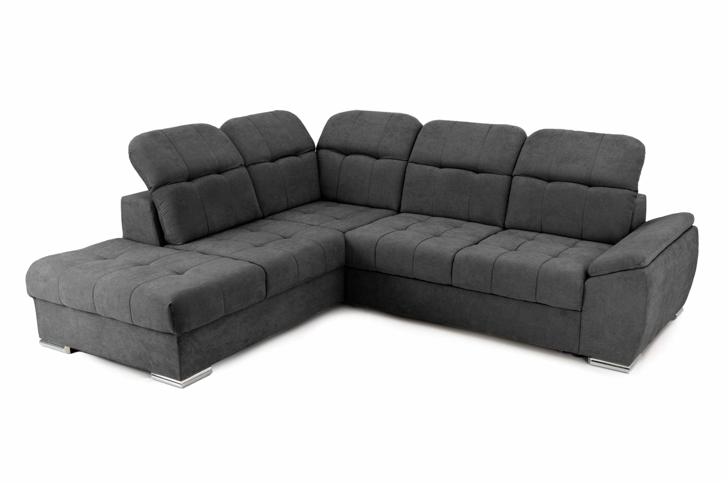 Colțar Extensibil ENZO, cu tetiere, variante stânga/dreapta, 255x220x100 cm Prestige Home