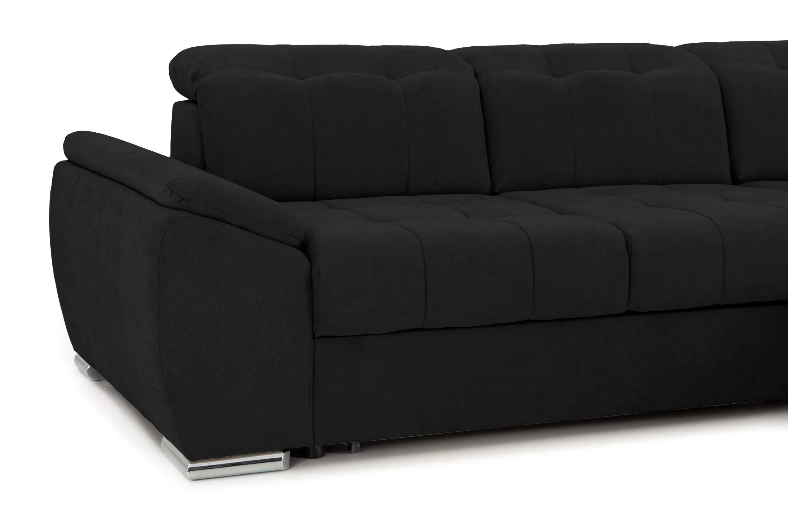 Colțar Extensibil ENZO, cu tetiere, variante stânga/dreapta, 255x220x100 cm Prestige Home