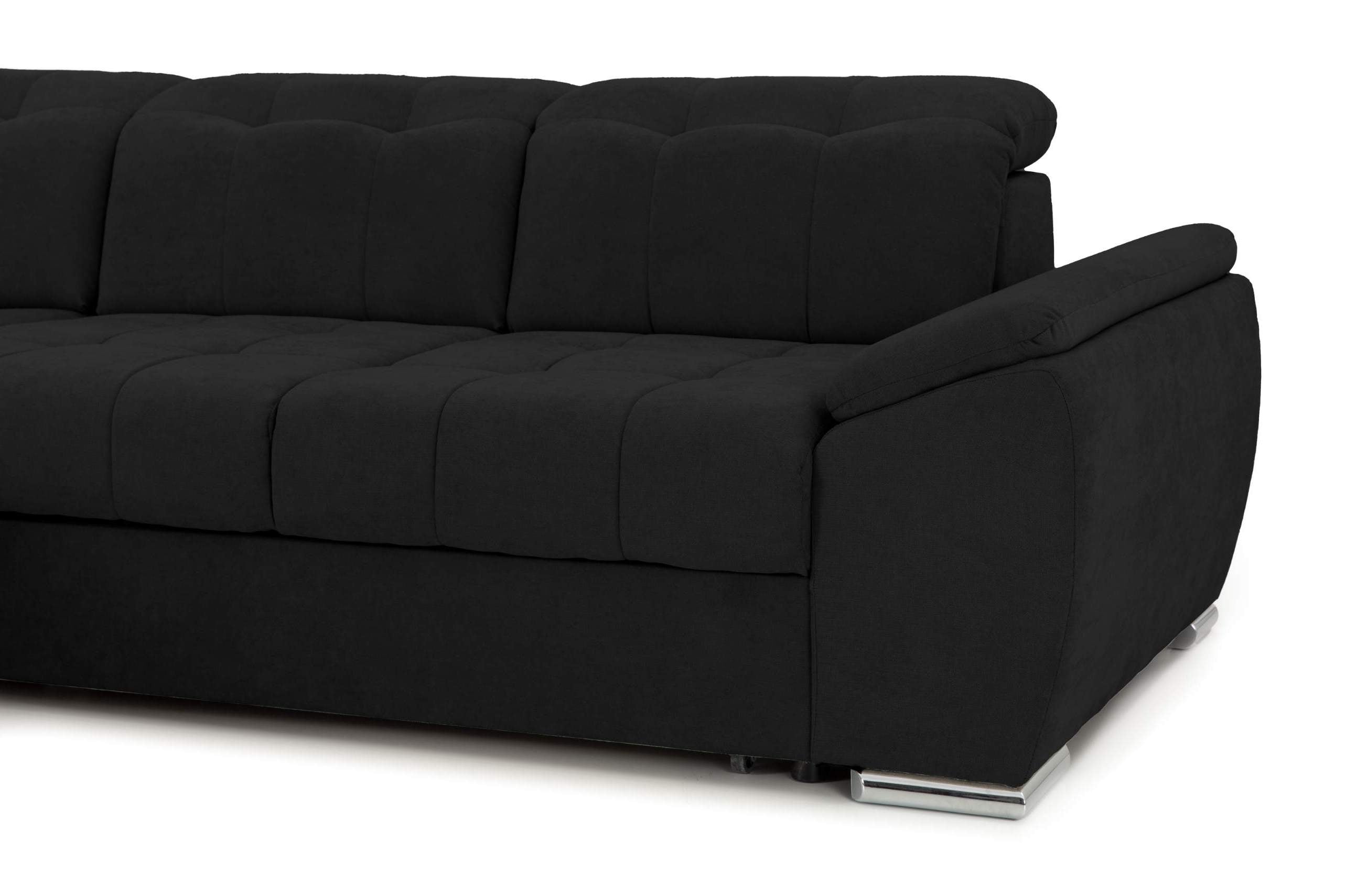 Colțar Extensibil ENZO, cu tetiere, variante stânga/dreapta, 255x220x100 cm Prestige Home