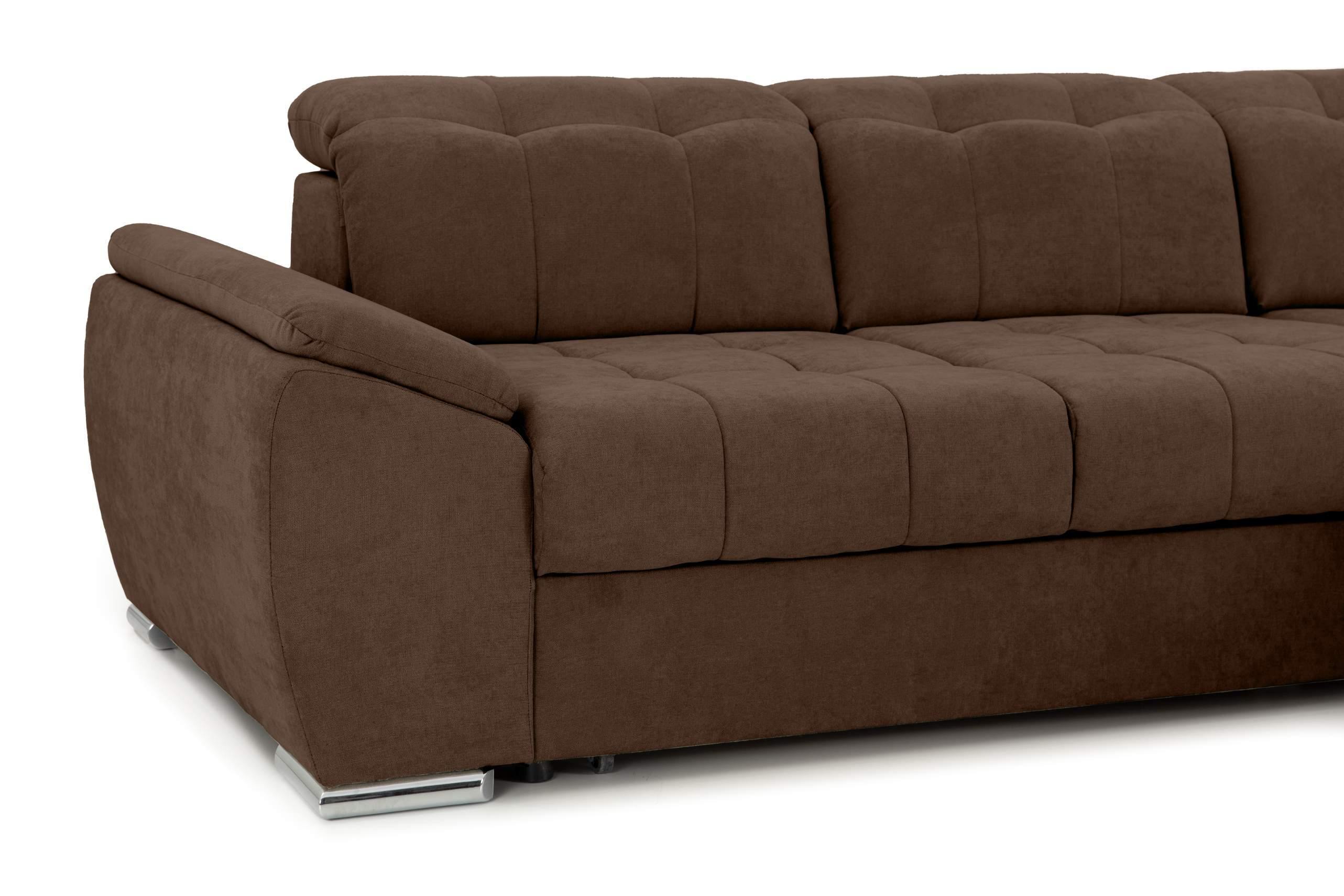 Colțar Extensibil ENZO, cu tetiere, variante stânga/dreapta, 255x220x100 cm Prestige Home