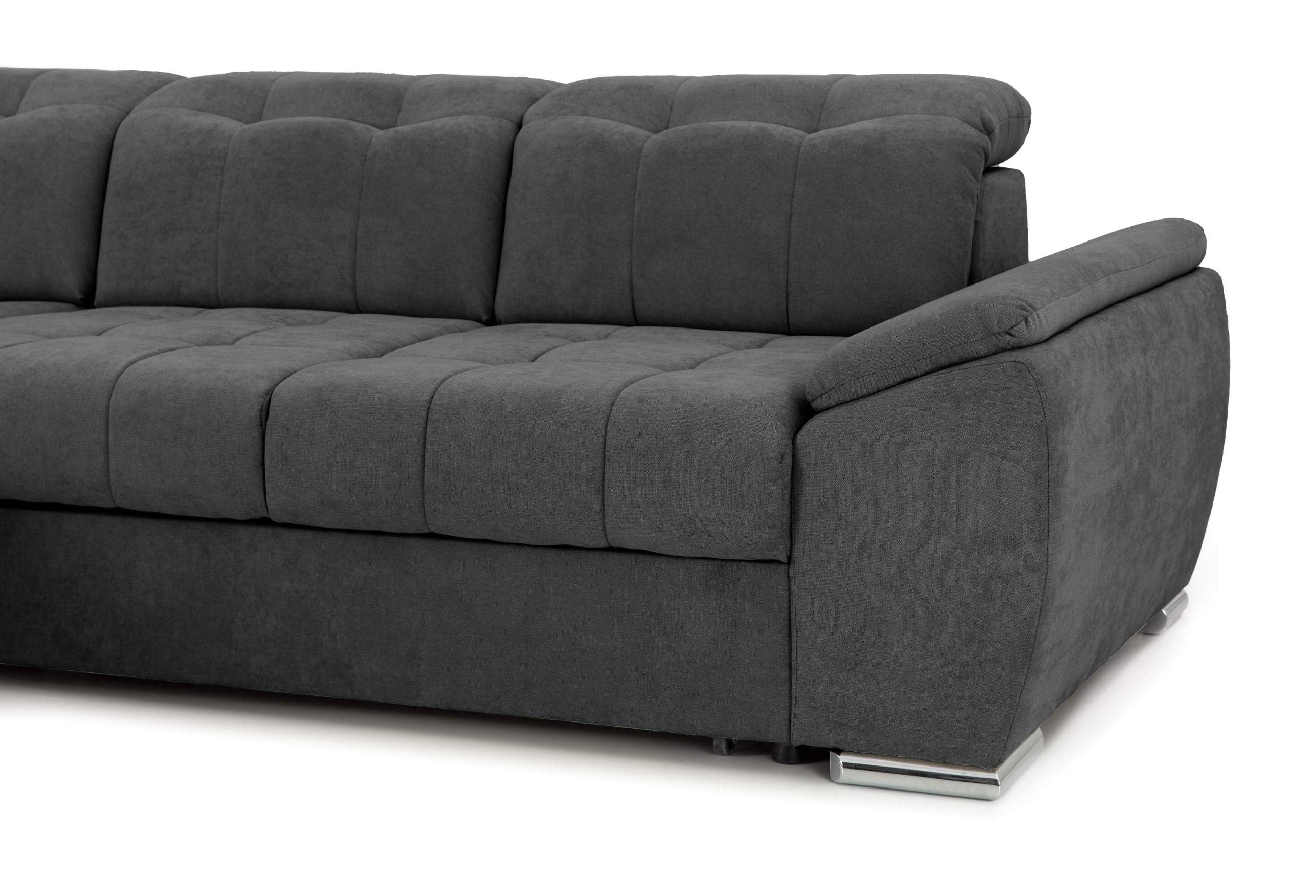 Colțar Extensibil ENZO, cu tetiere, variante stânga/dreapta, 255x220x100 cm Prestige Home