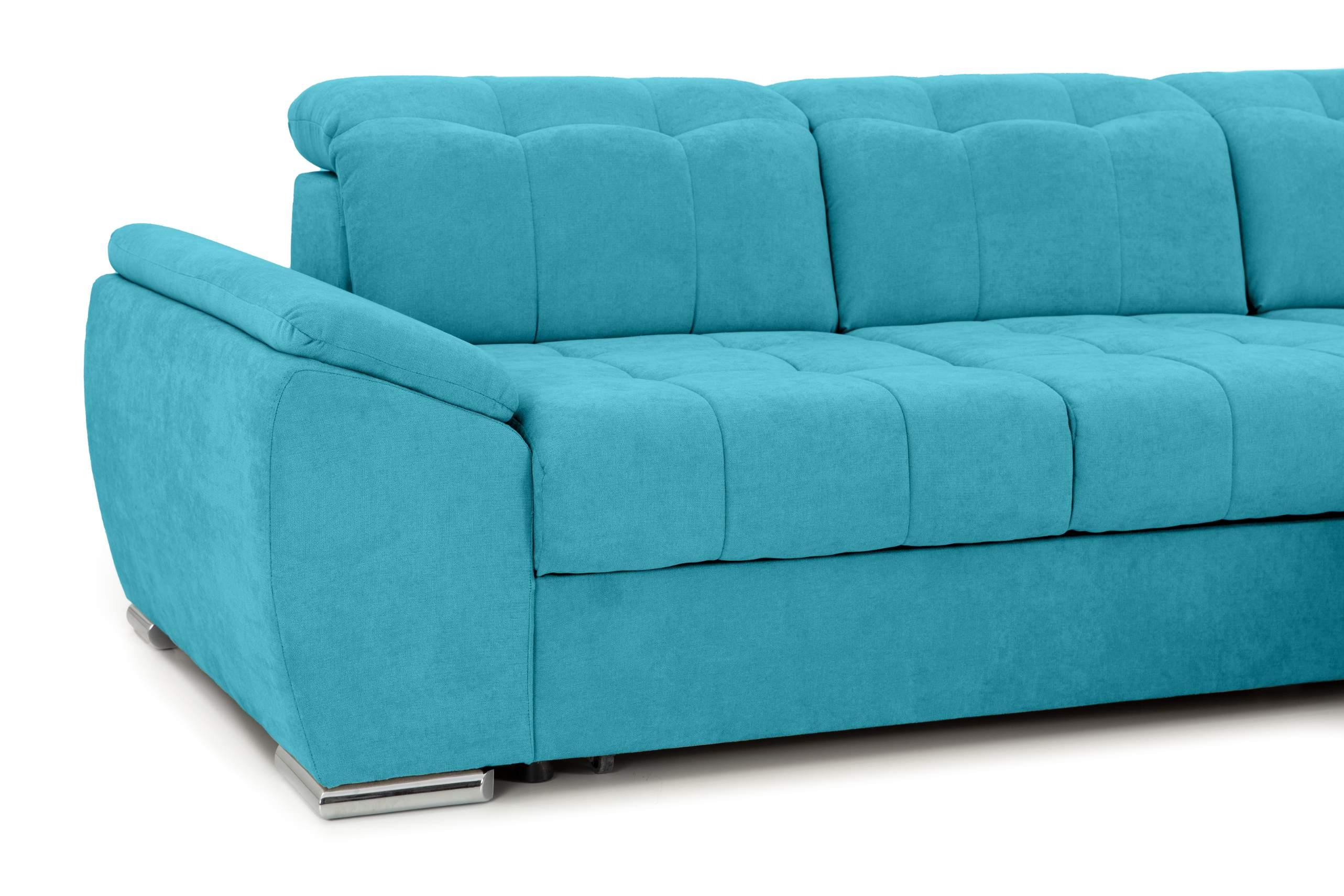 Colțar Extensibil ENZO, cu tetiere, variante stânga/dreapta, 255x220x100 cm Prestige Home