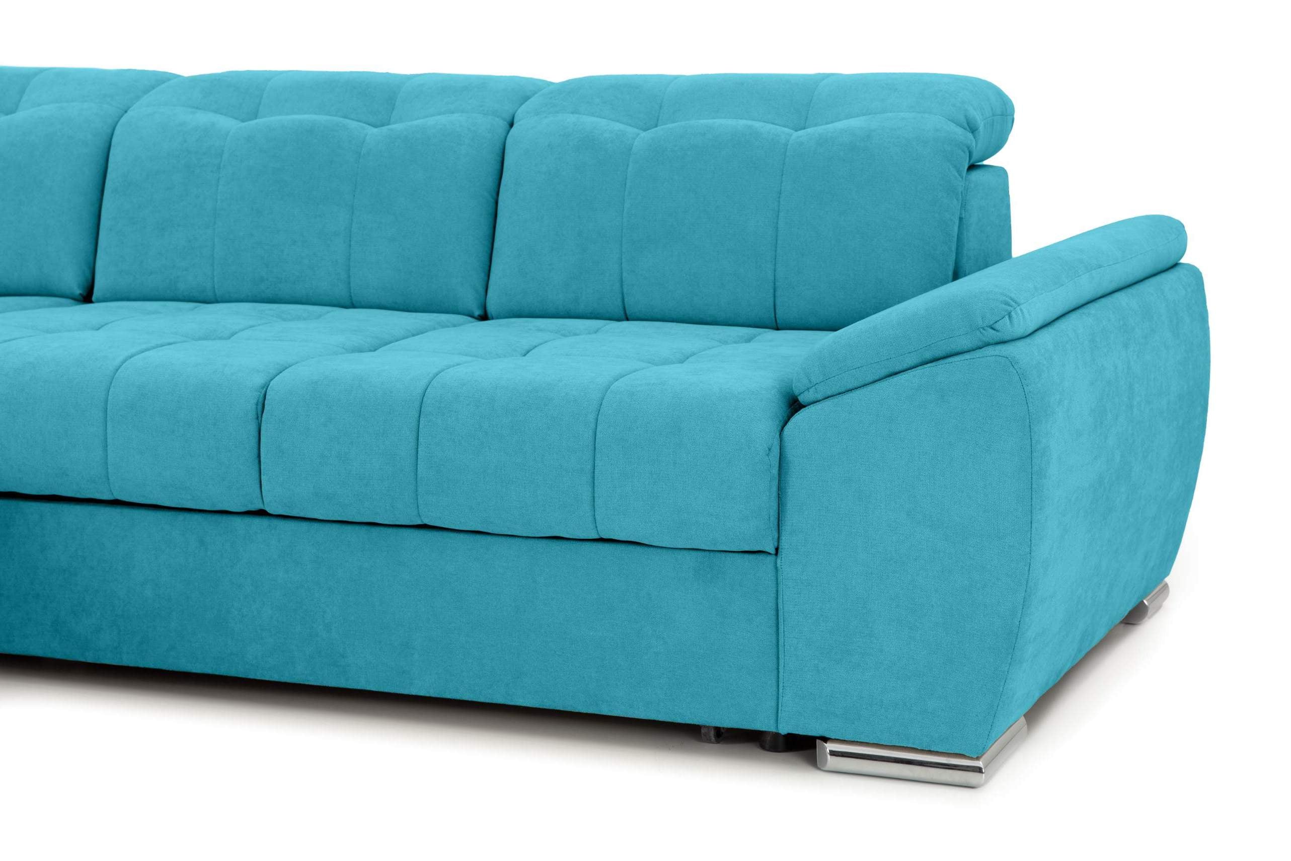 Colțar Extensibil ENZO, cu tetiere, variante stânga/dreapta, 255x220x100 cm Prestige Home