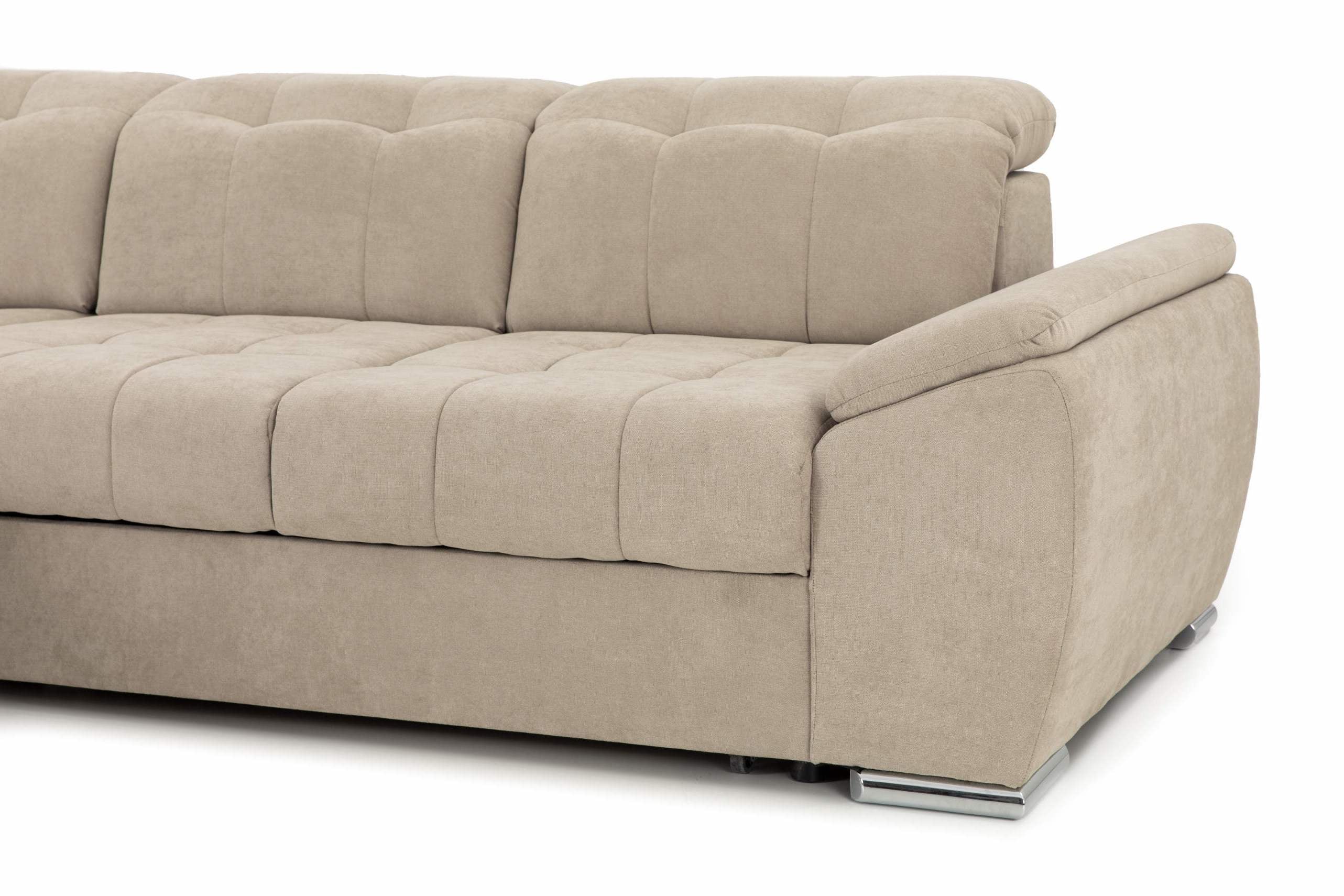 Colțar Extensibil ENZO, cu tetiere, variante stânga/dreapta, 255x220x100 cm Prestige Home