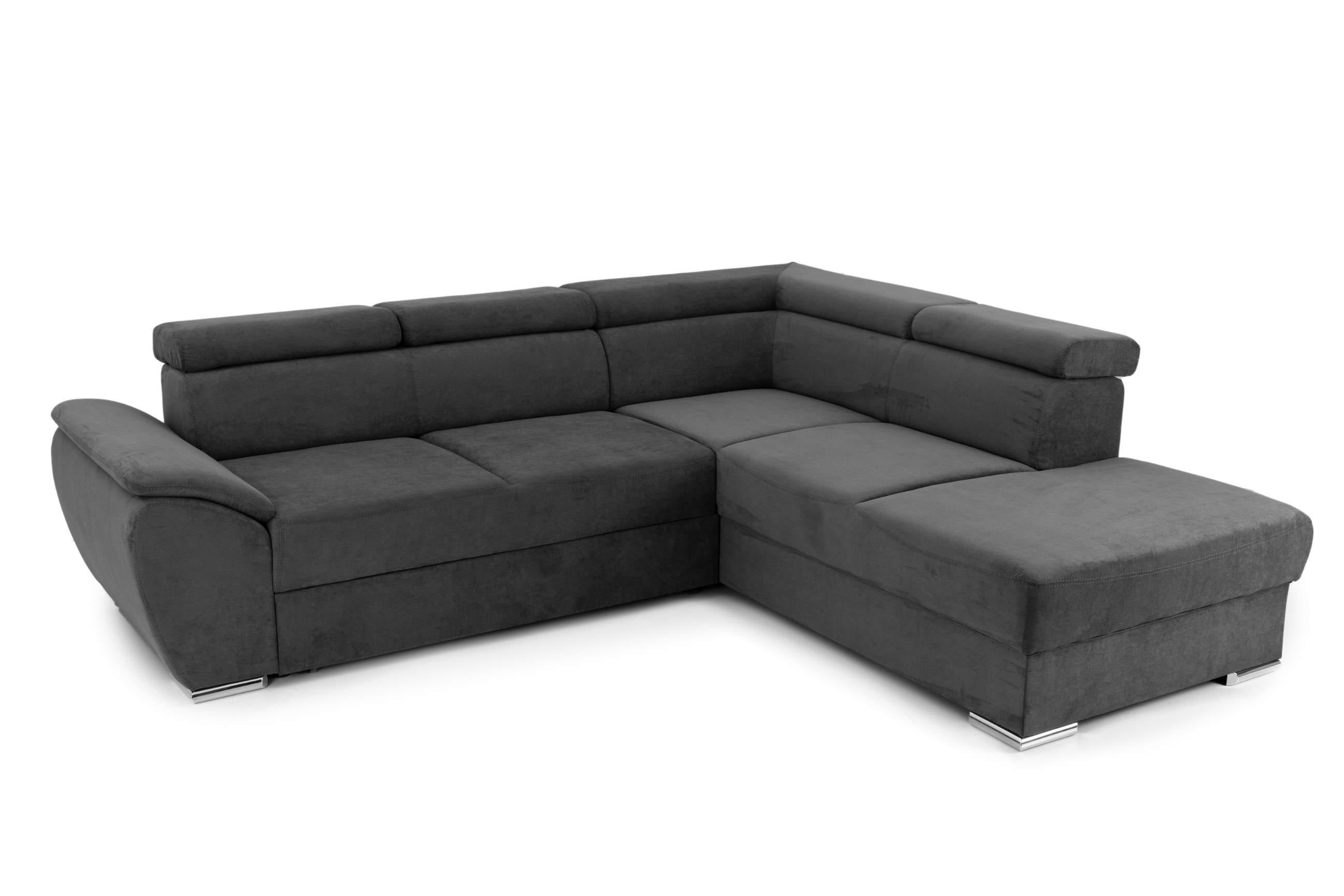 Colțar Extensibil CUBA, cu tetiere reglabile, variante stânga/dreapta 266x232x80 cm Prestige Home