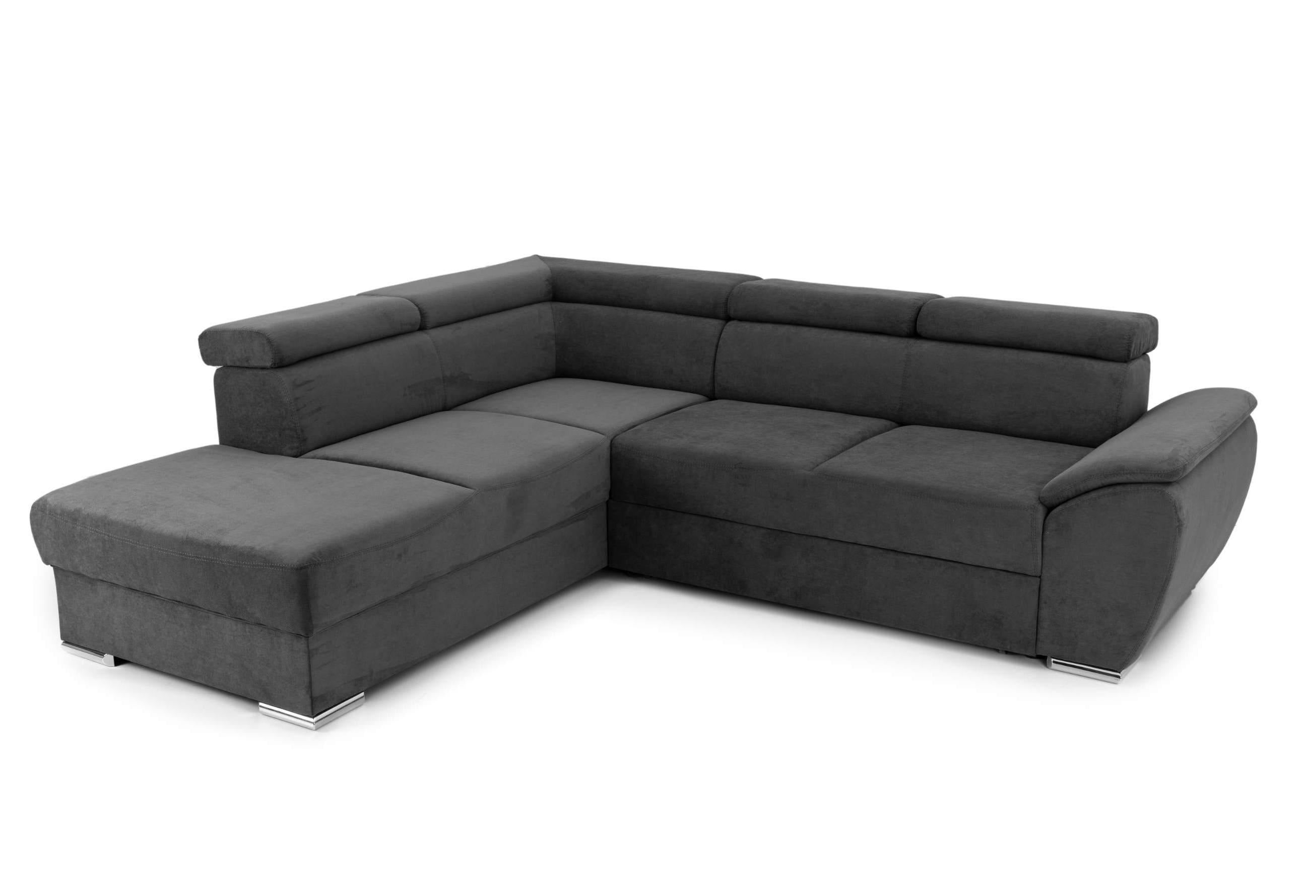 Colțar Extensibil CUBA, cu tetiere reglabile, variante stânga/dreapta 266x232x80 cm Prestige Home