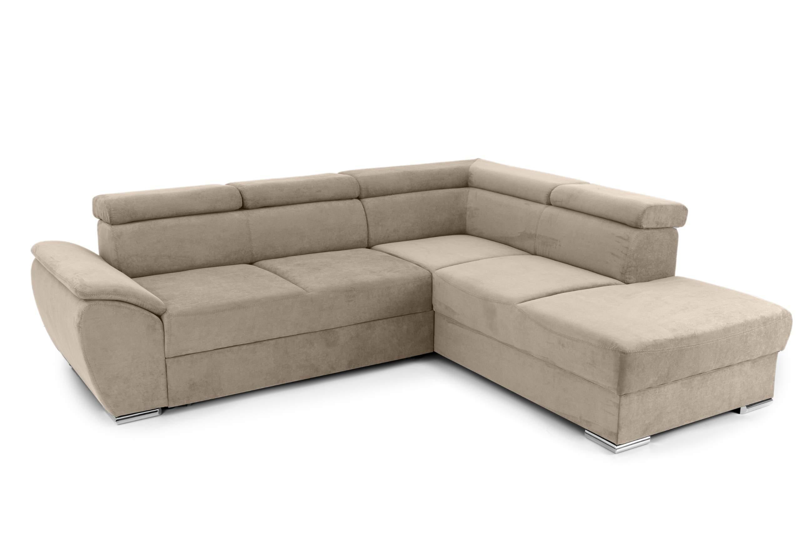 Colțar Extensibil CUBA, cu tetiere reglabile, variante stânga/dreapta 266x232x80 cm Prestige Home