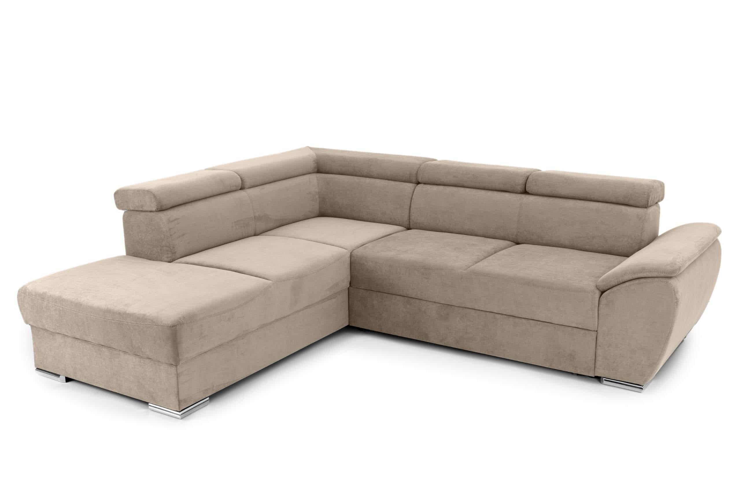 Colțar Extensibil CUBA, cu tetiere reglabile, variante stânga/dreapta 266x232x80 cm Prestige Home