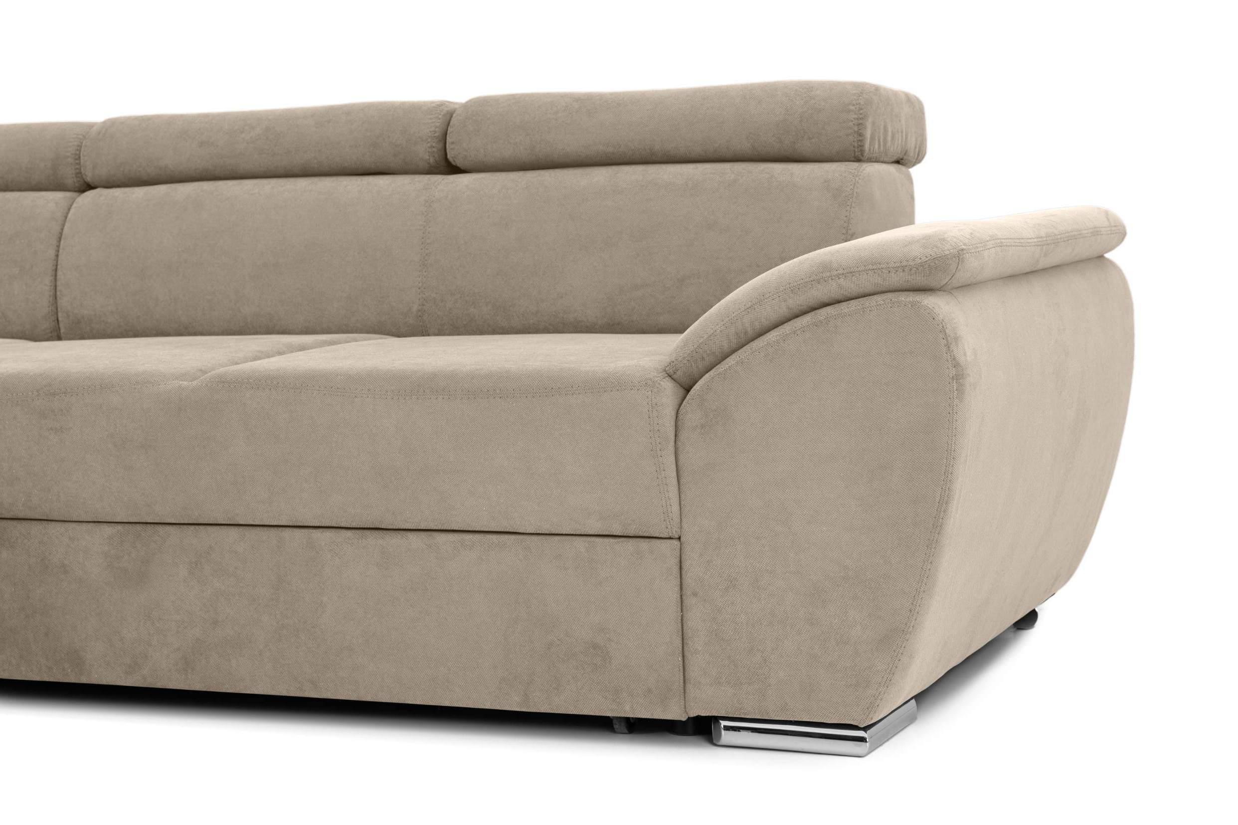 Colțar Extensibil CUBA, cu tetiere reglabile, variante stânga/dreapta 266x232x80 cm Prestige Home
