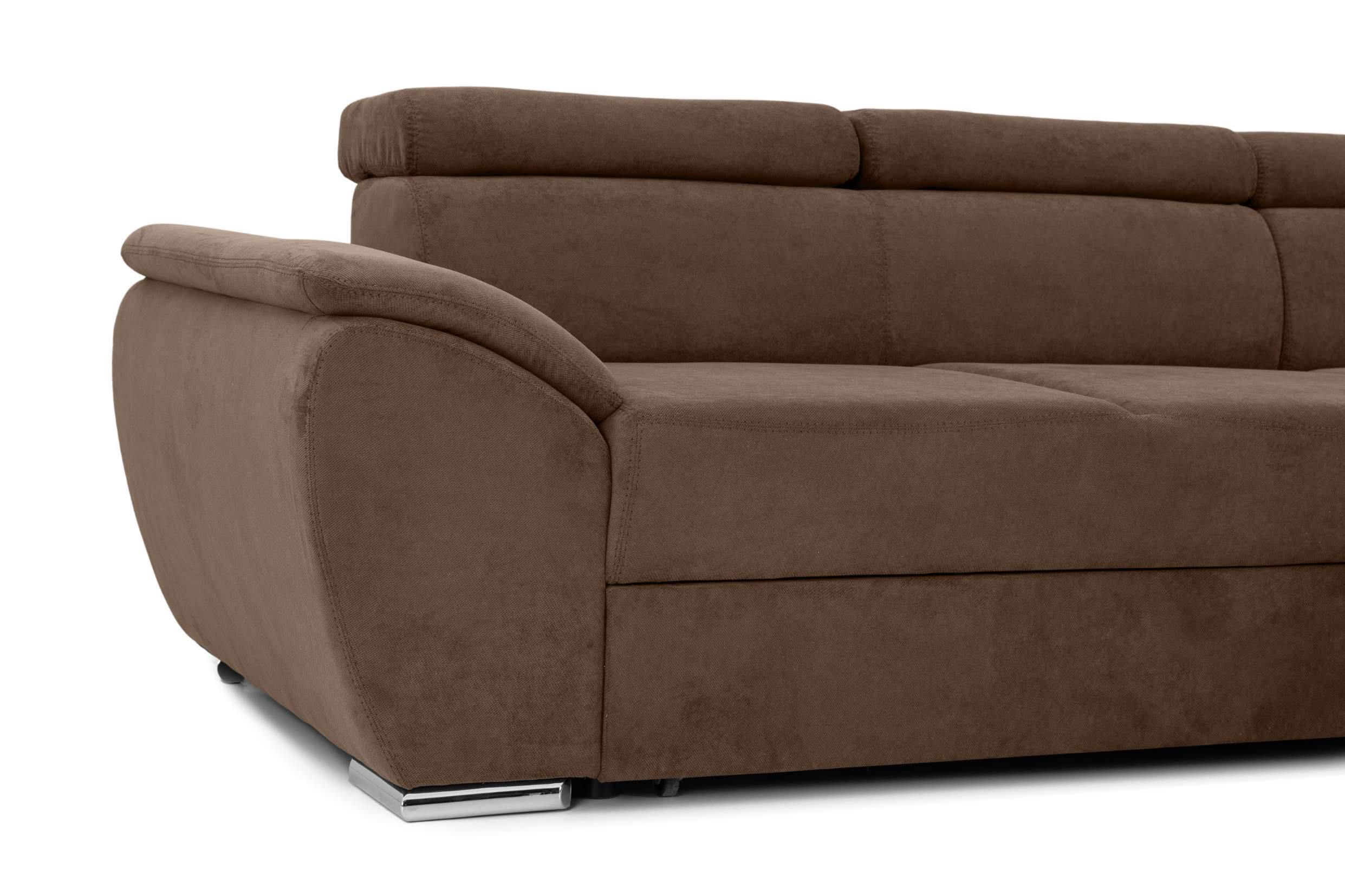 Colțar Extensibil CUBA, cu tetiere reglabile, variante stânga/dreapta 266x232x80 cm Prestige Home
