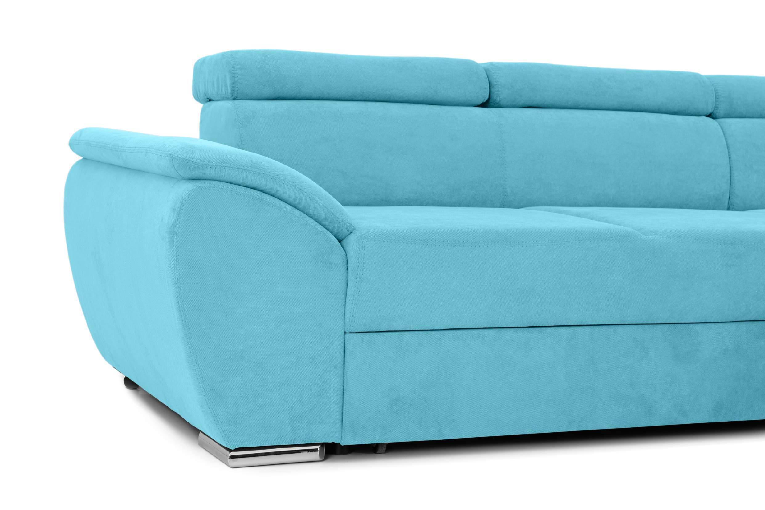 Colțar Extensibil CUBA, cu tetiere reglabile, variante stânga/dreapta 266x232x80 cm Prestige Home
