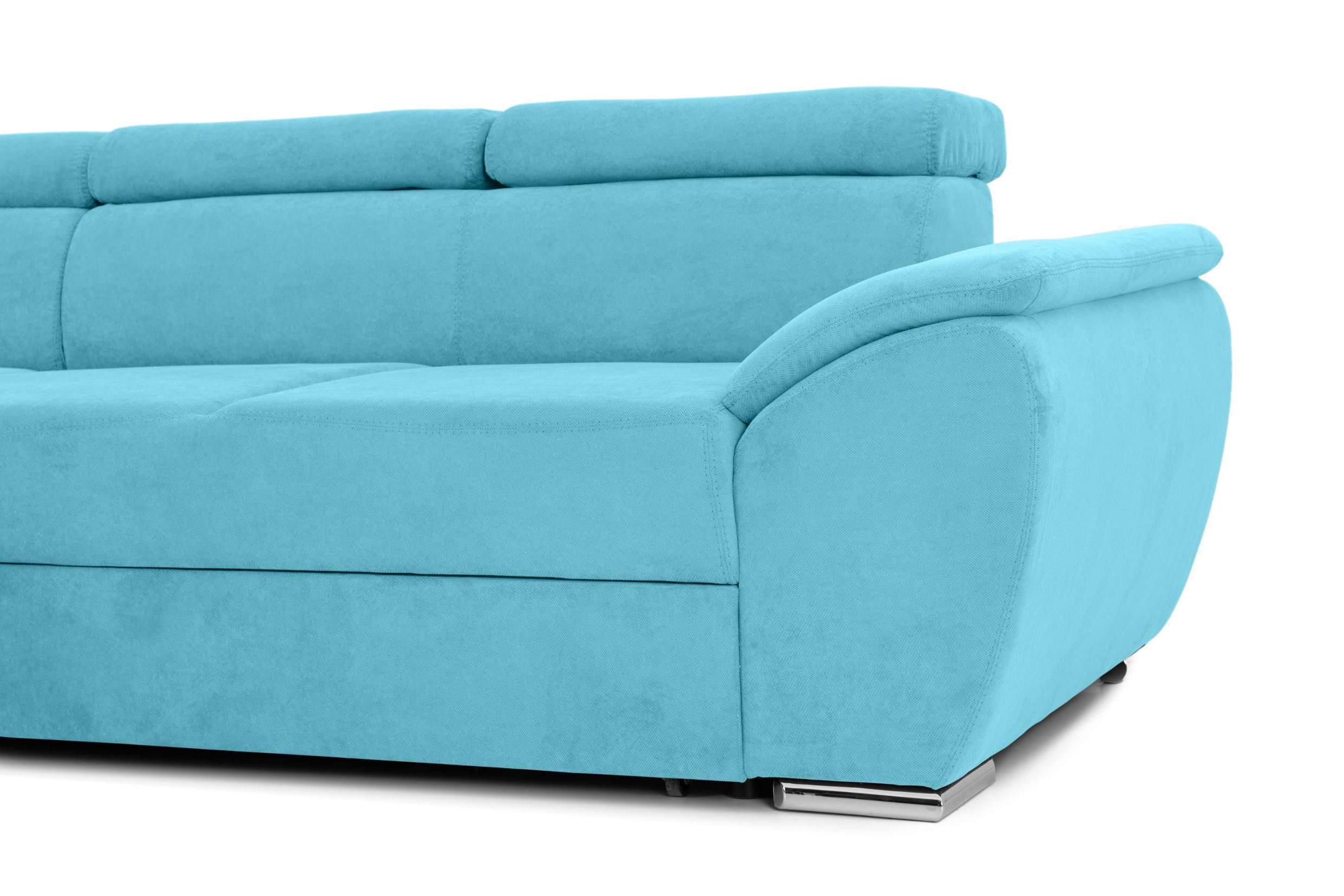 Colțar Extensibil CUBA, cu tetiere reglabile, variante stânga/dreapta 266x232x80 cm Prestige Home