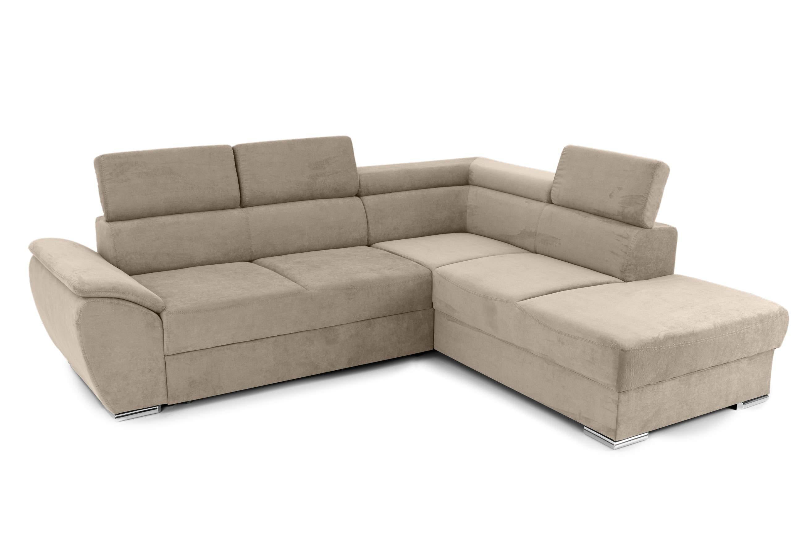 Colțar Extensibil CUBA, cu tetiere reglabile, variante stânga/dreapta 266x232x80 cm Prestige Home