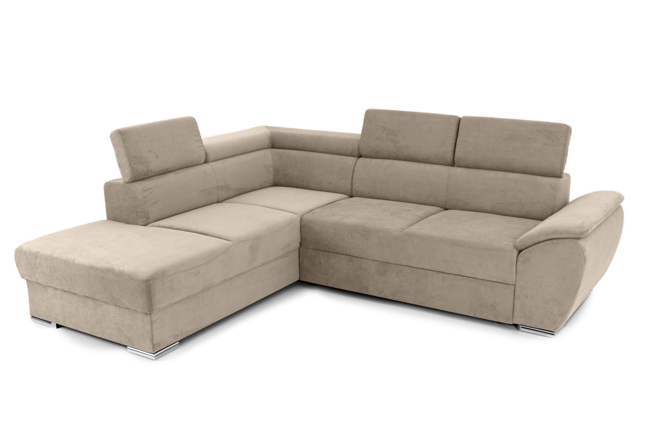 Colțar Extensibil CUBA, cu tetiere reglabile, variante stânga/dreapta 266x232x80 cm Prestige Home