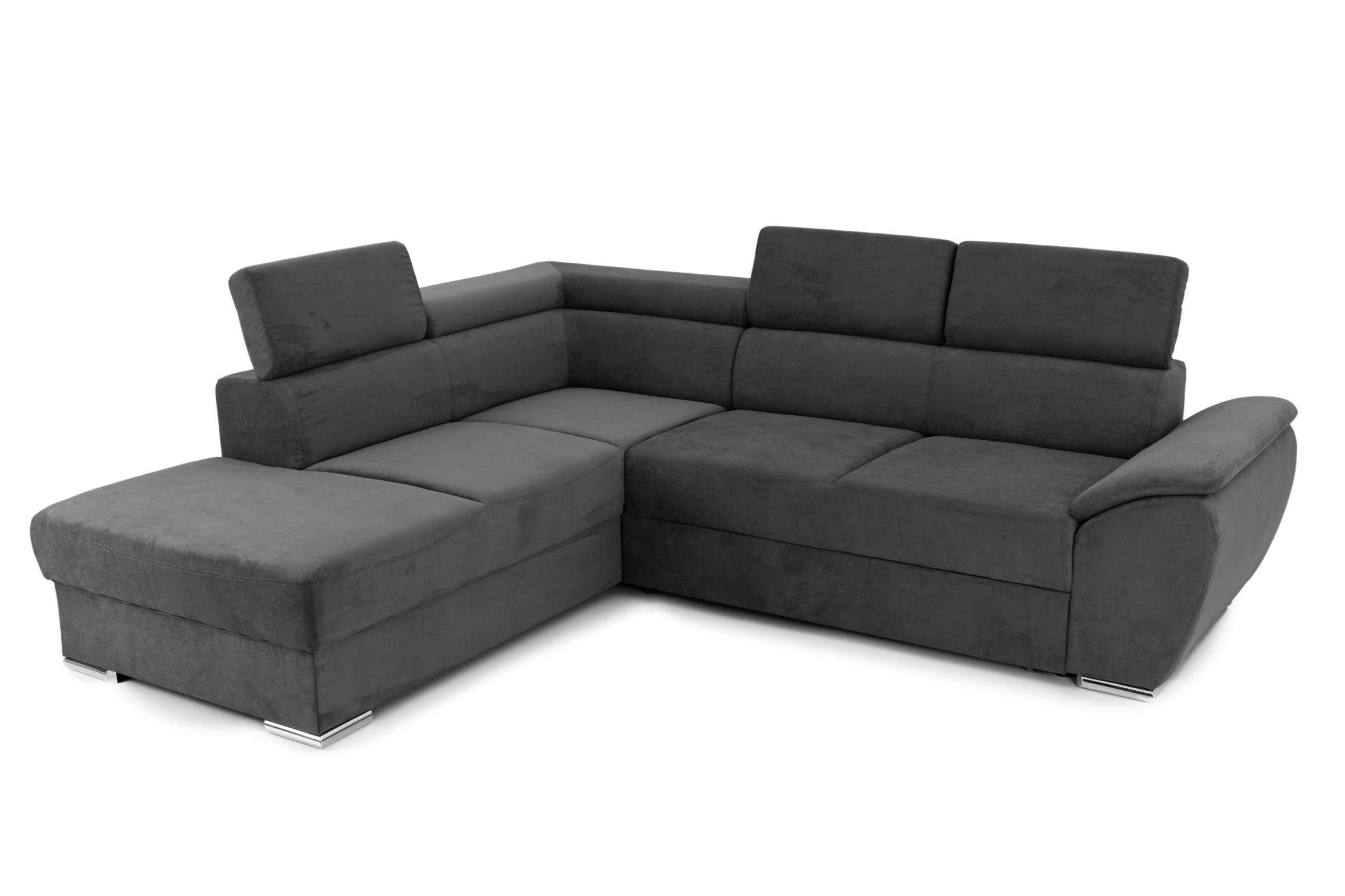 Colțar Extensibil CUBA, cu tetiere reglabile, variante stânga/dreapta 266x232x80 cm Prestige Home