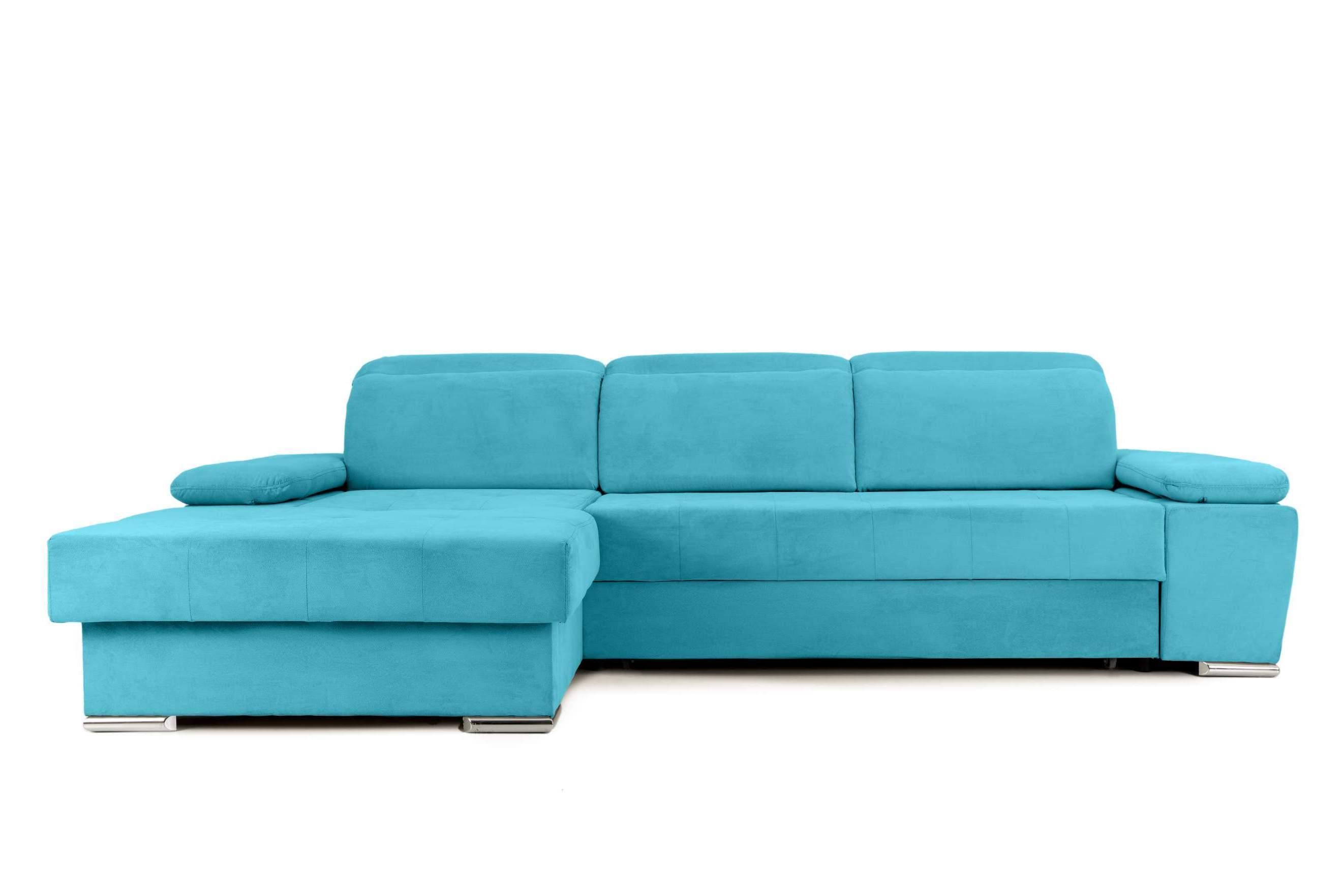 Colțar Extensibil TRENDY, cu ladă de depozitare, cu tetiere reglabile, variante stânga/dreapta 295x170x105 cm Prestige Home