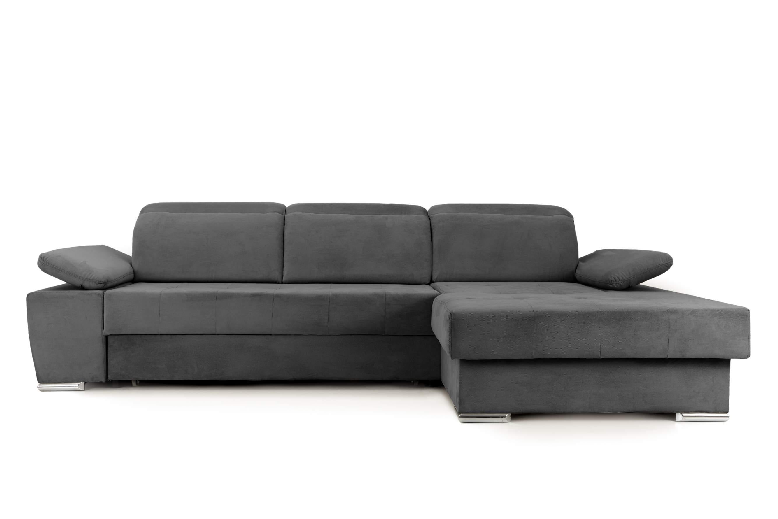 Colțar Extensibil TRENDY, cu ladă de depozitare, cu tetiere reglabile, variante stânga/dreapta 295x170x105 cm Prestige Home