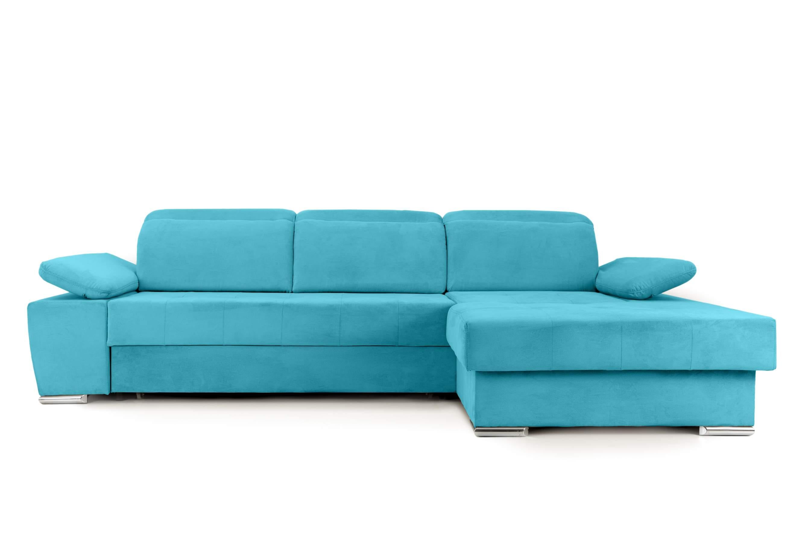 Colțar Extensibil TRENDY, cu ladă de depozitare, cu tetiere reglabile, variante stânga/dreapta 295x170x105 cm Prestige Home