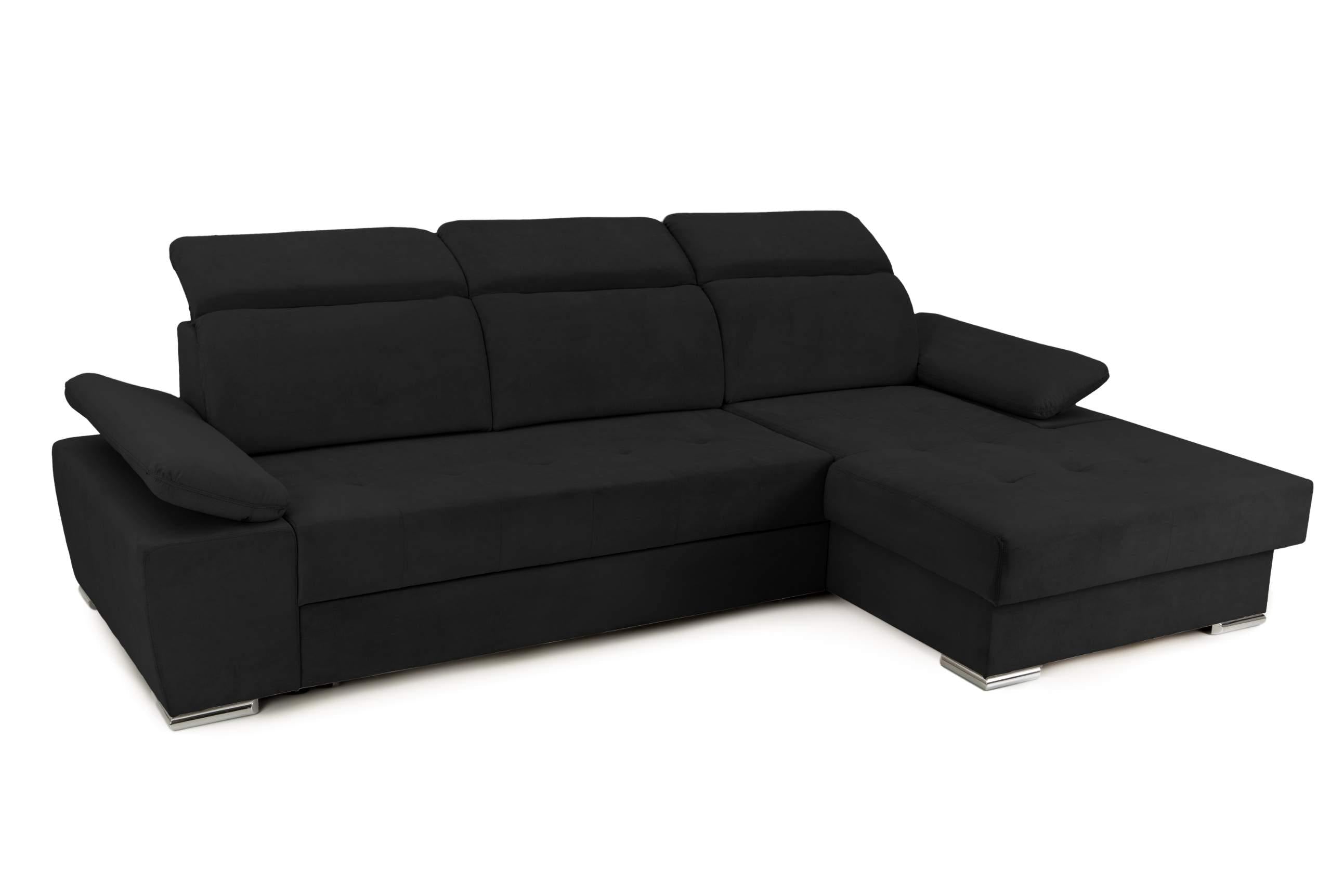 Colțar Extensibil TRENDY, cu ladă de depozitare, cu tetiere reglabile, variante stânga/dreapta 295x170x105 cm Prestige Home