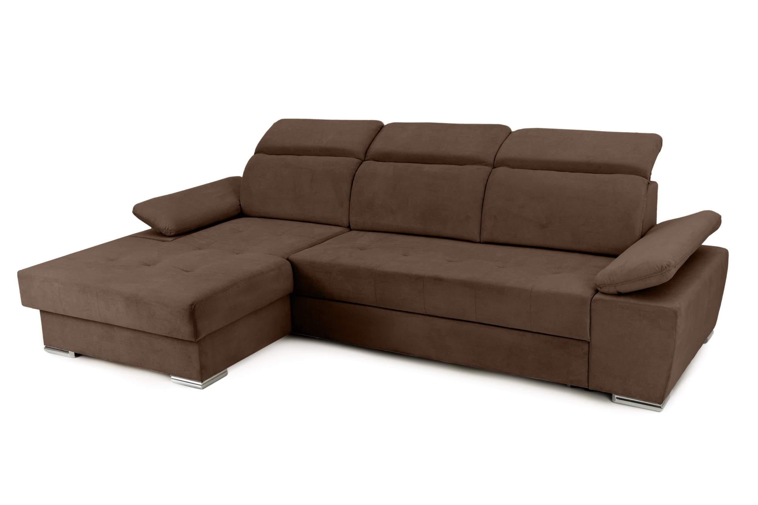 Colțar Extensibil TRENDY, cu ladă de depozitare, cu tetiere reglabile, variante stânga/dreapta 295x170x105 cm Prestige Home