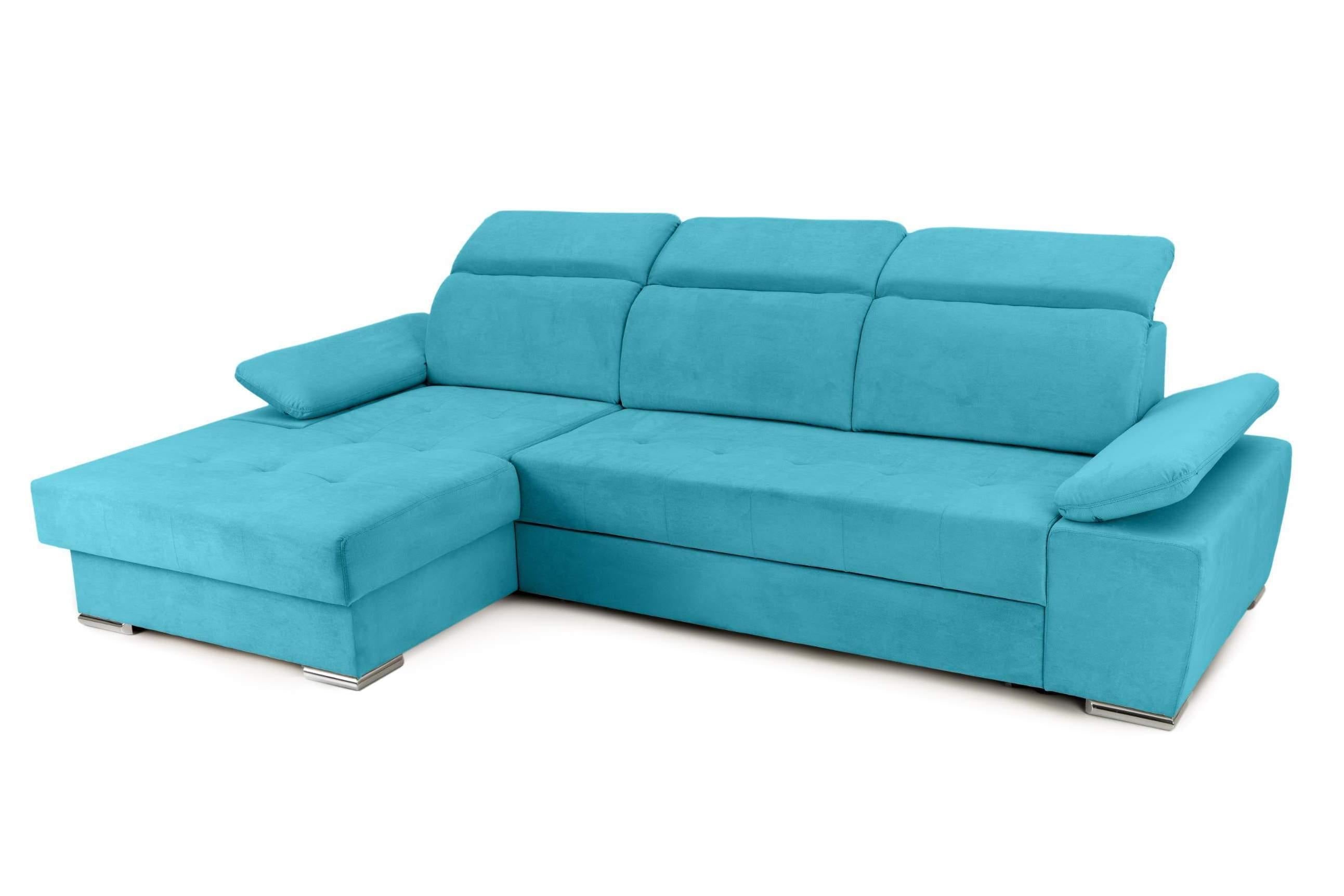 Colțar Extensibil TRENDY, cu ladă de depozitare, cu tetiere reglabile, variante stânga/dreapta 295x170x105 cm Prestige Home