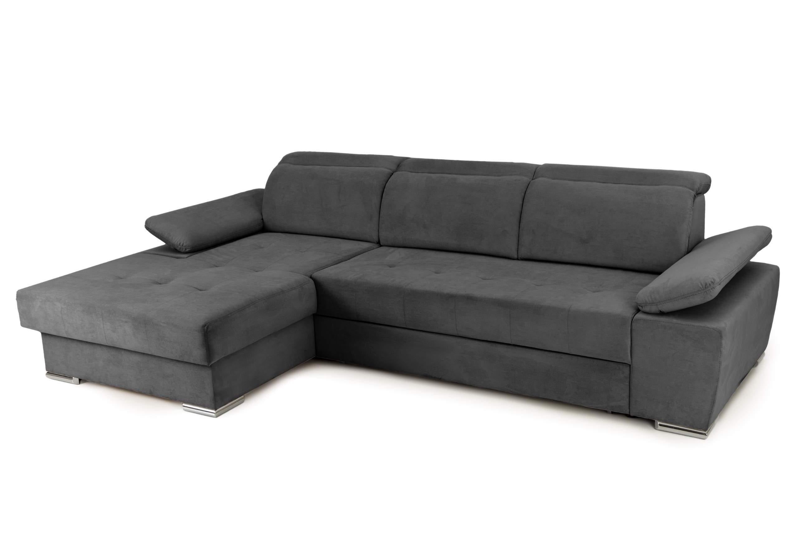 Colțar Extensibil TRENDY, cu ladă de depozitare, cu tetiere reglabile, variante stânga/dreapta 295x170x105 cm Prestige Home