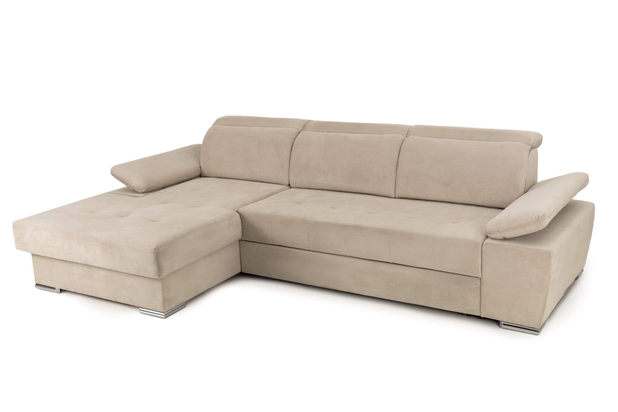 Colțar Extensibil TRENDY, cu ladă de depozitare, cu tetiere reglabile, variante stânga/dreapta 295x170x105 cm Prestige Home