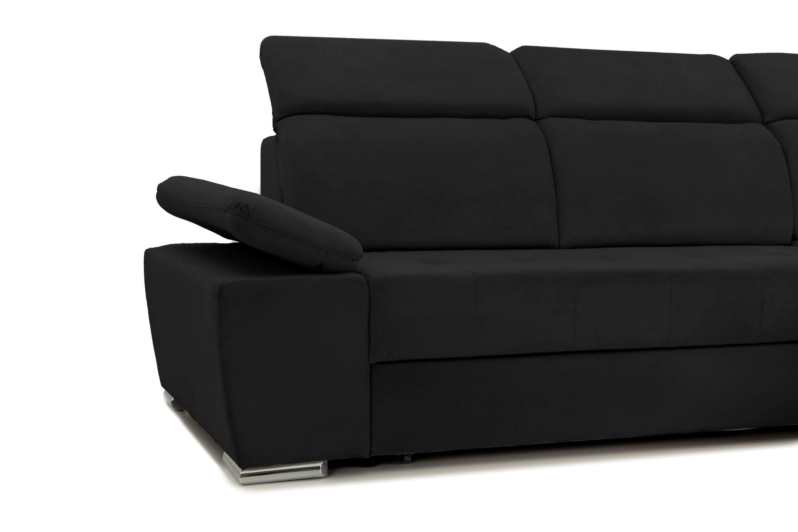 Colțar Extensibil TRENDY, cu ladă de depozitare, cu tetiere reglabile, variante stânga/dreapta 295x170x105 cm Prestige Home
