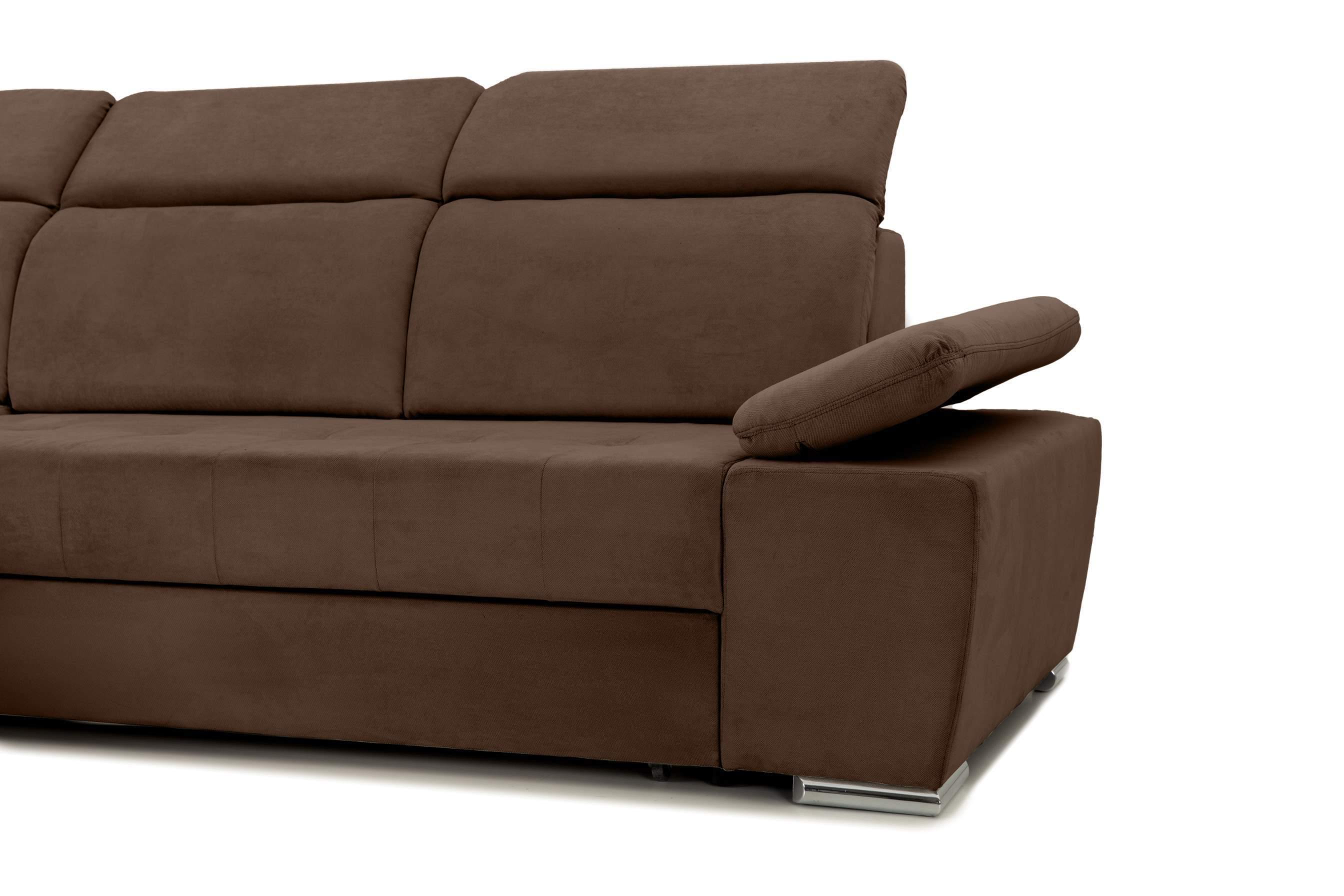 Colțar Extensibil TRENDY, cu ladă de depozitare, cu tetiere reglabile, variante stânga/dreapta 295x170x105 cm Prestige Home