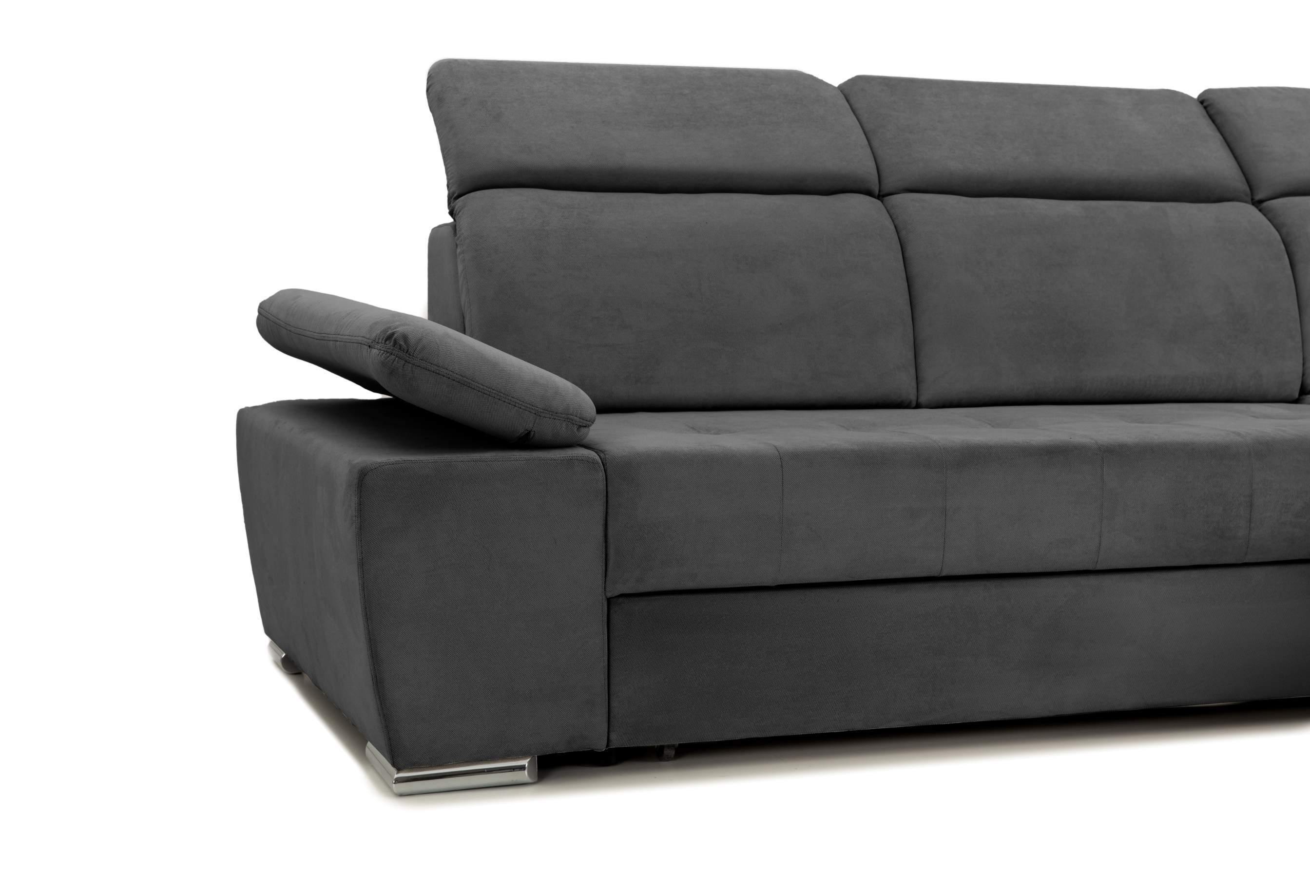 Colțar Extensibil TRENDY, cu ladă de depozitare, cu tetiere reglabile, variante stânga/dreapta 295x170x105 cm Prestige Home