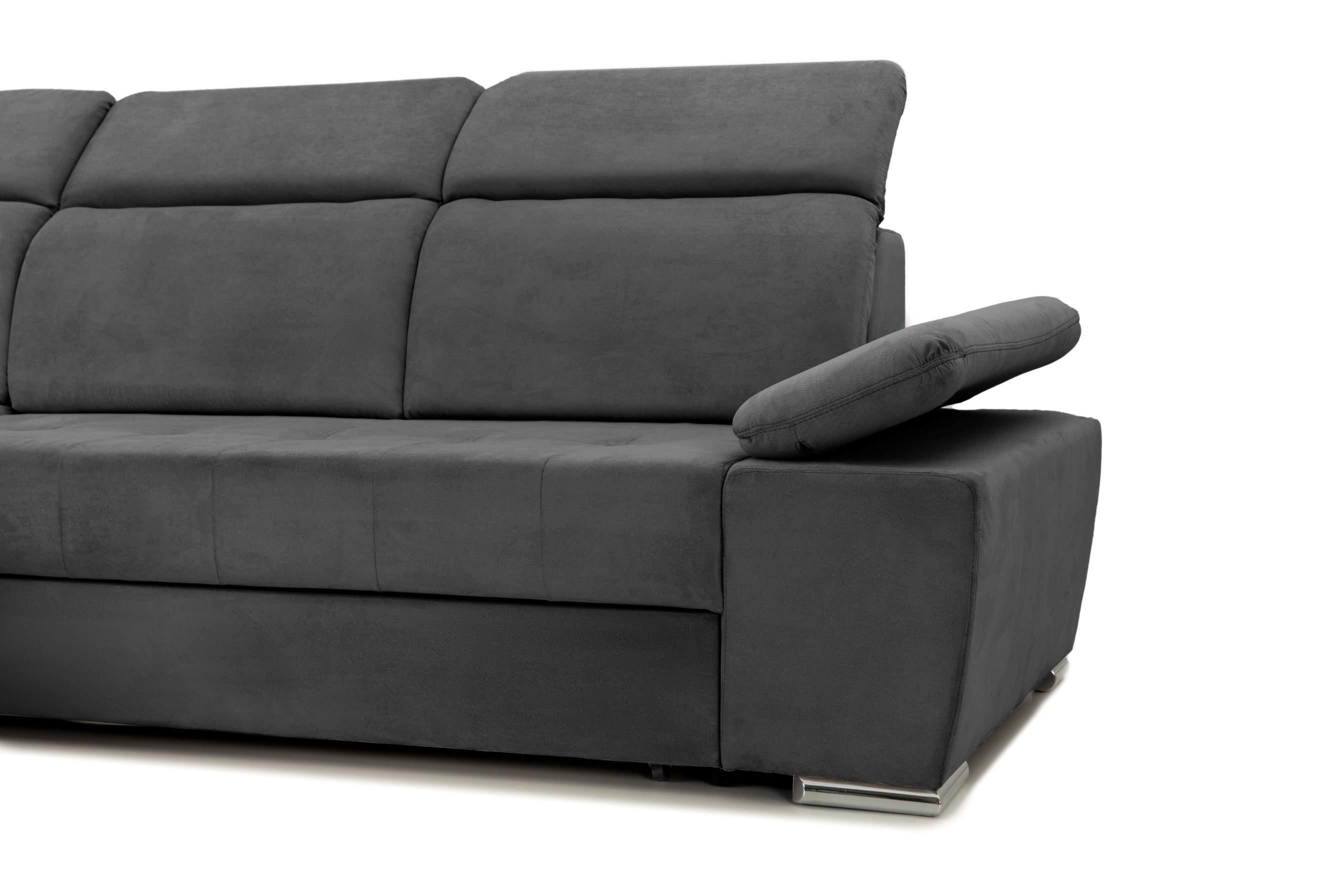 Colțar Extensibil TRENDY, cu ladă de depozitare, cu tetiere reglabile, variante stânga/dreapta 295x170x105 cm Prestige Home