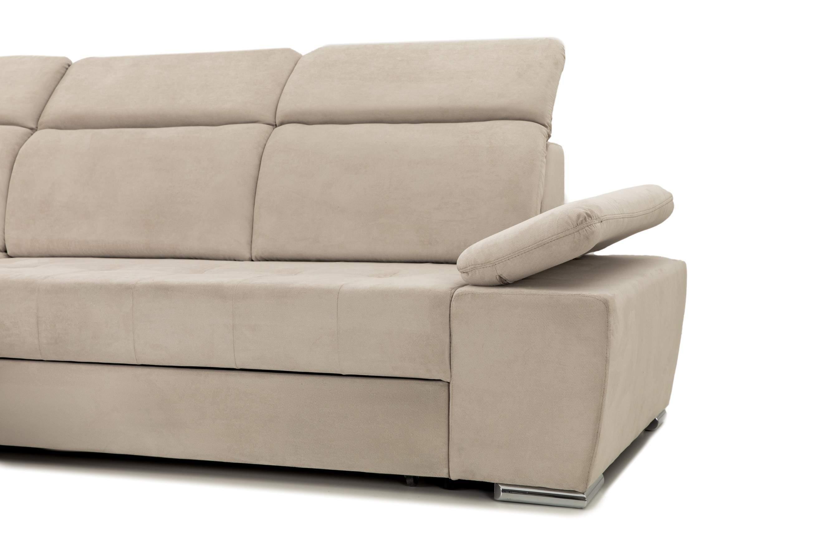Colțar Extensibil TRENDY, cu ladă de depozitare, cu tetiere reglabile, variante stânga/dreapta 295x170x105 cm Prestige Home