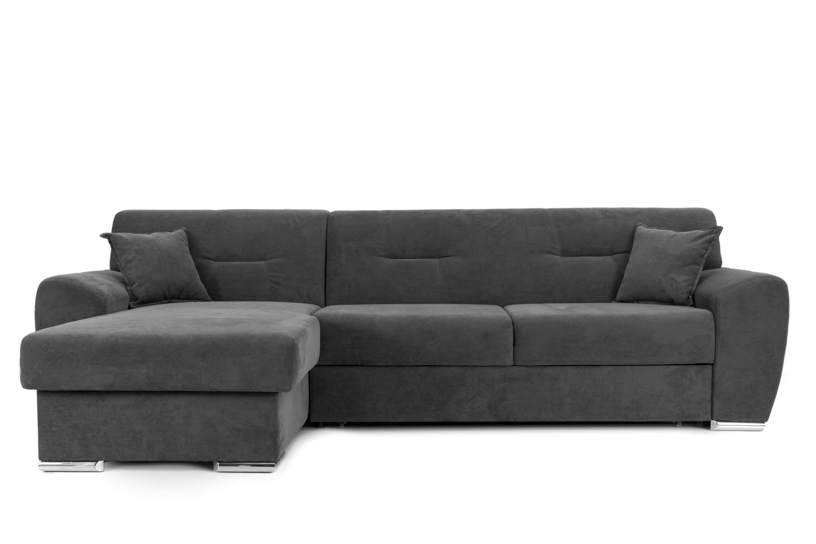 Colțar Extensibil ASTORIA, cu ladă de depozitare, variante stânga/dreapta 281x168x85 cm Gri-Inchis-Enjoy Stanga Prestige Home