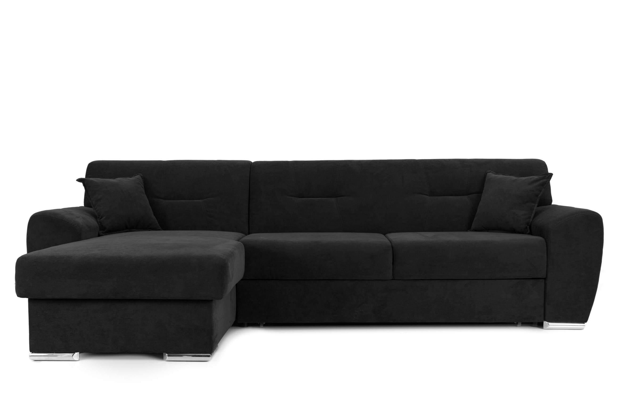 Colțar Extensibil ASTORIA, cu ladă de depozitare, variante stânga/dreapta 281x168x85 cm Negru-Enjoy Stanga Prestige Home