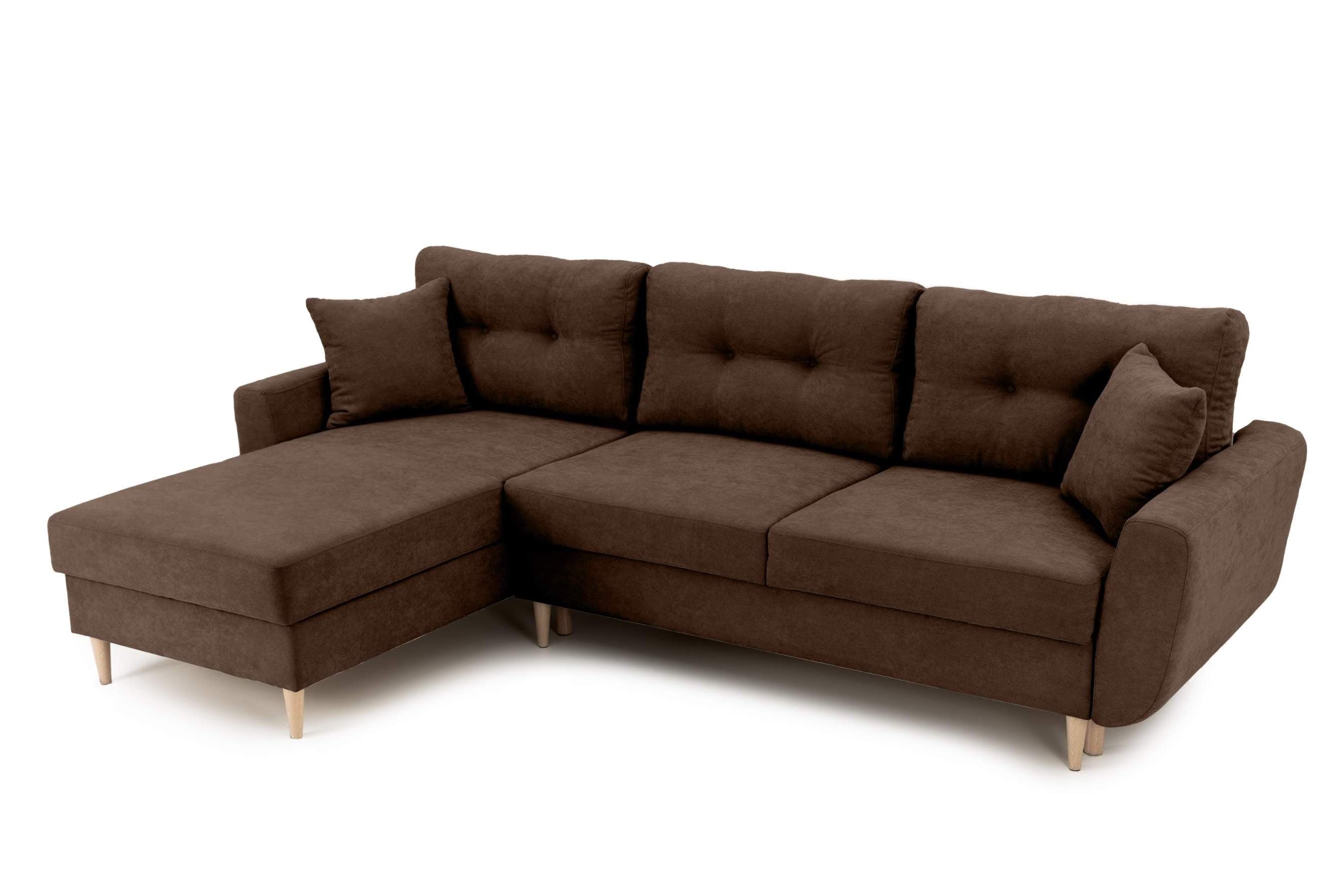 Colțar Extensibil HELSINKI, cu ladă de depozitare, variante stânga/dreapta 261x166x82 cm Prestige Home