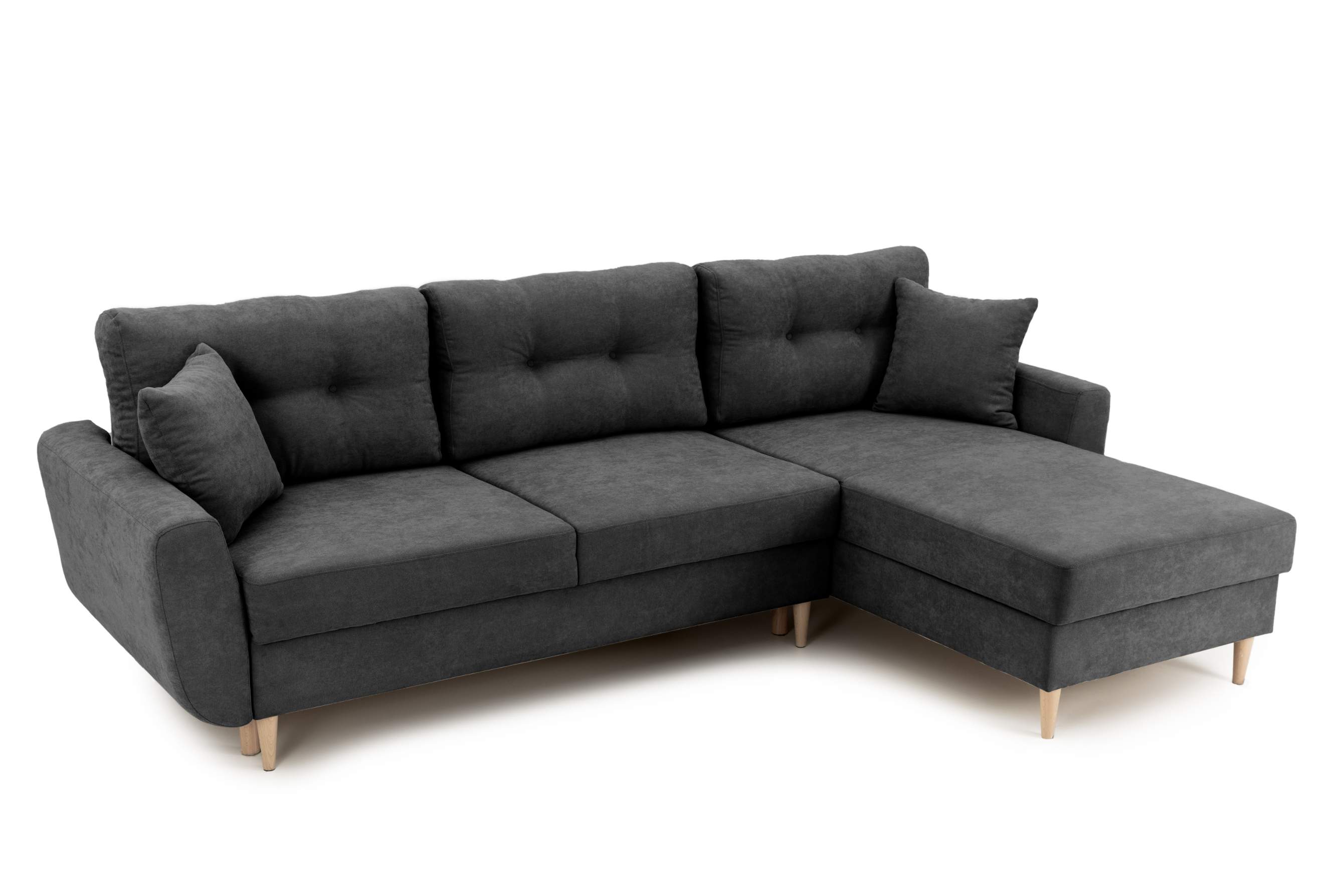 Colțar Extensibil HELSINKI, cu ladă de depozitare, variante stânga/dreapta 261x166x82 cm Prestige Home