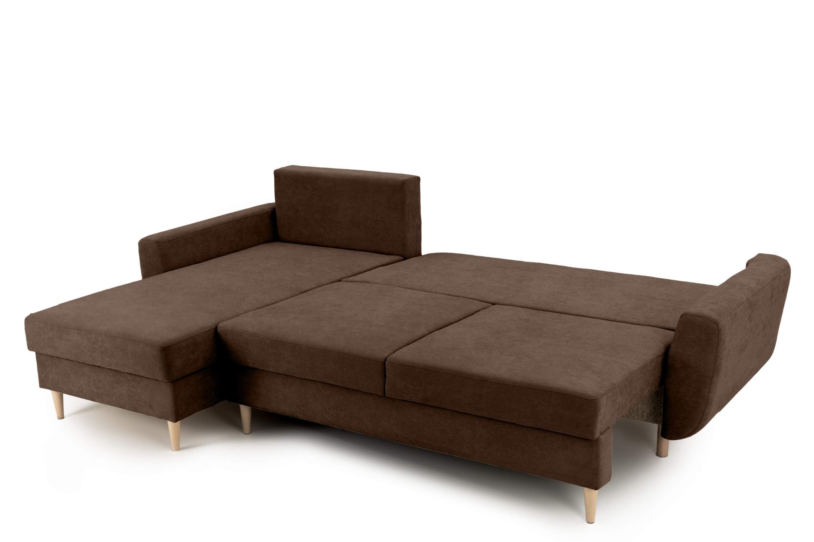 Colțar Extensibil HELSINKI, cu ladă de depozitare, variante stânga/dreapta 261x166x82 cm Prestige Home